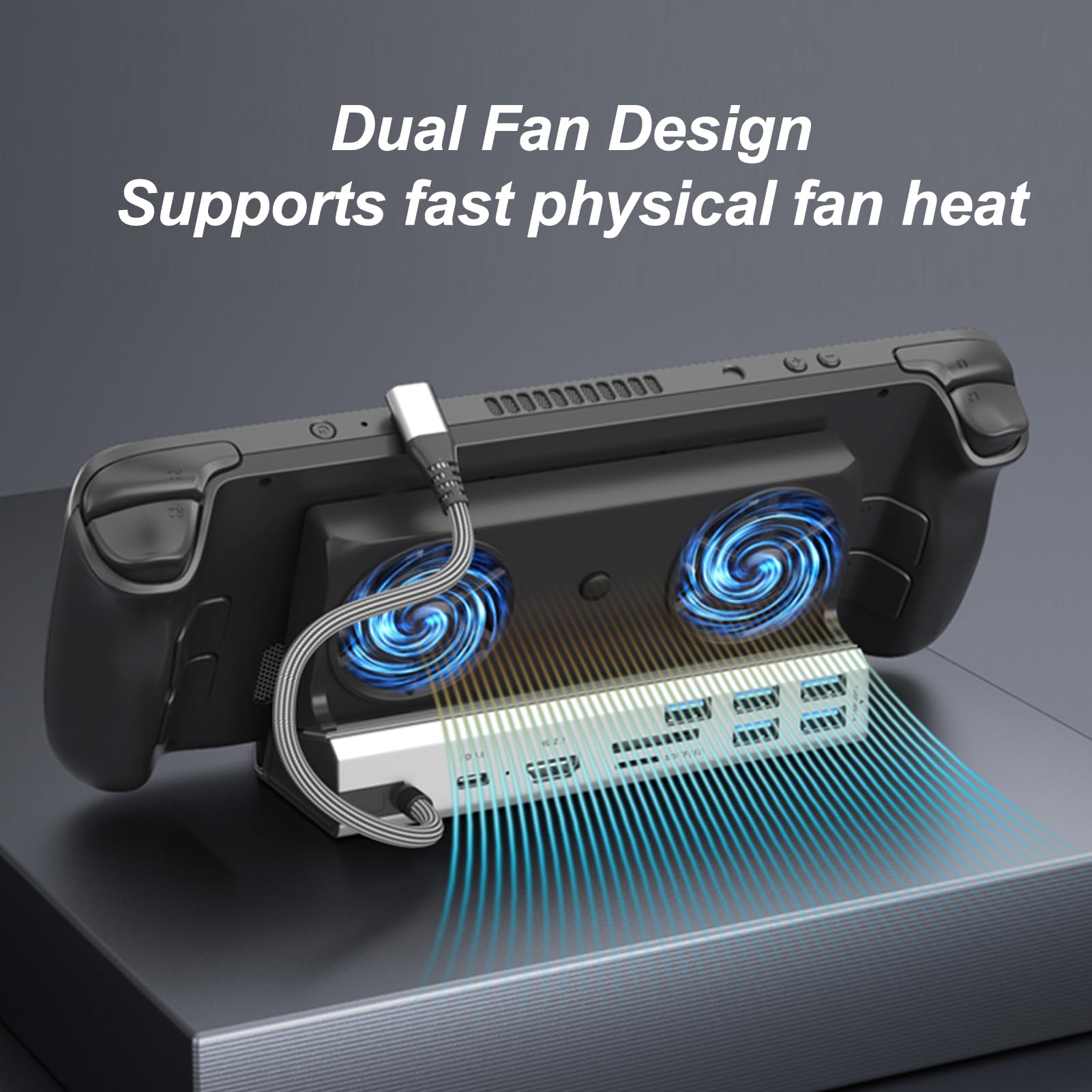 10 en 1 estación de Acoplamiento de Consola de Juegos con 4k 60Hz, 100W PD, USB3.0/2.0, Gigabit RJ45 para Steam Deck, Rog Ally More