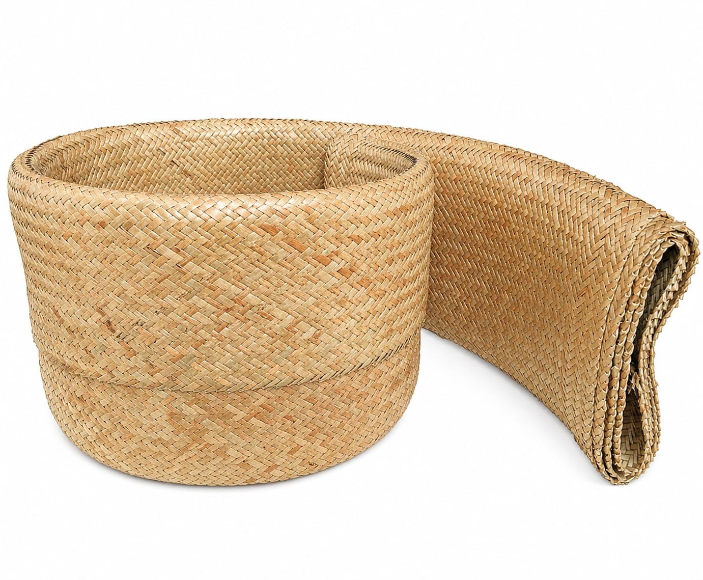 MetroCaneWorks Bamboo Chatai Mat Roll, Handwoven Shital Pati Style, for Flooring, Wall Decor & DIY Use, 122 x 183 cm (Medium White)-picture-23