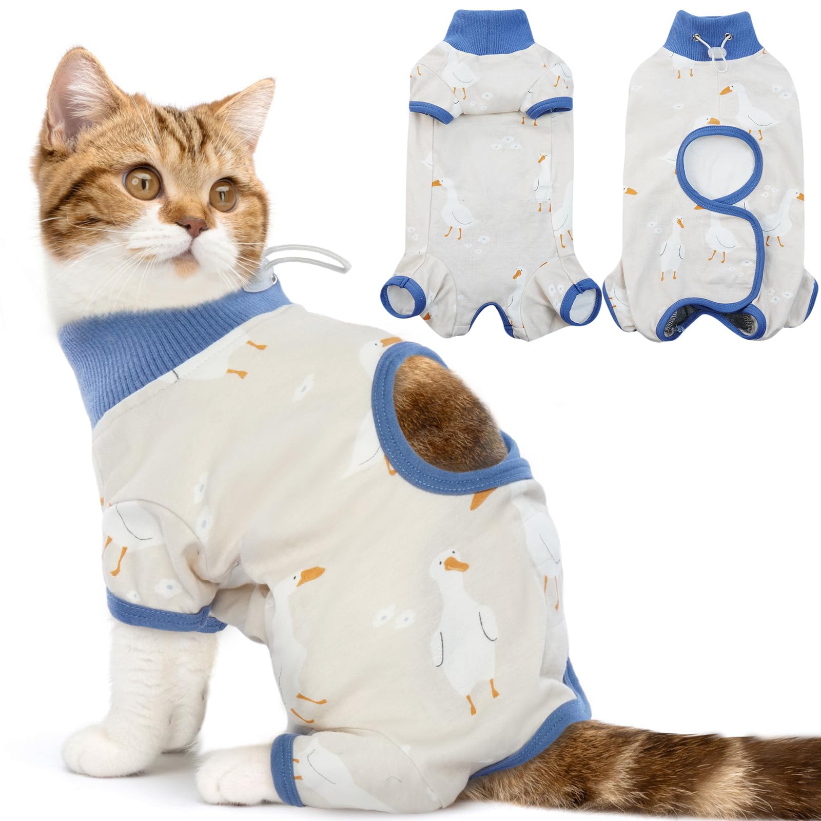 Photo 1 of DENTRUN Cat Surgery Recovery Suit Female Male, Soft Cone Alternative Onesie