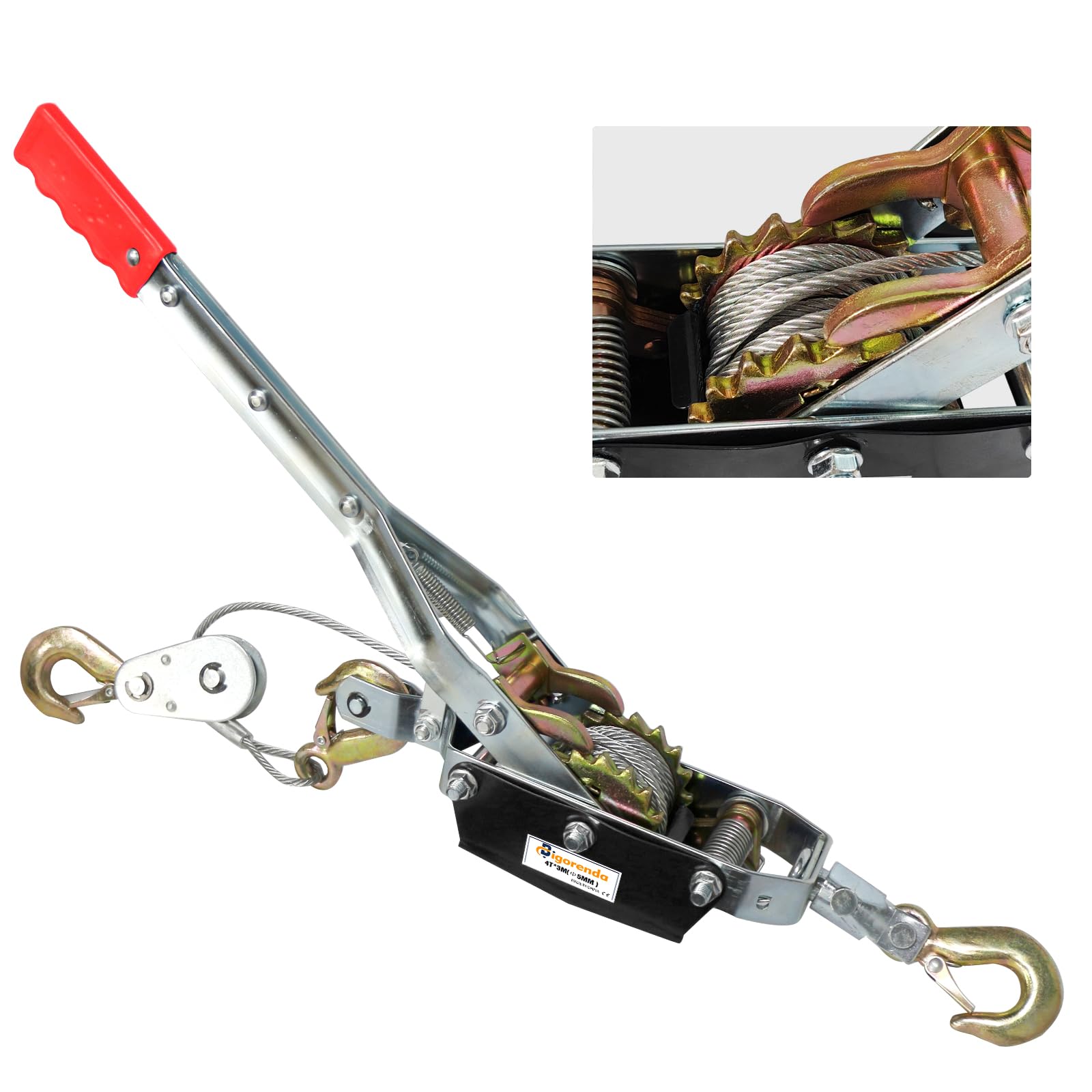 4 Ton Come Along Winch - 8800lbs Pulling Power -10