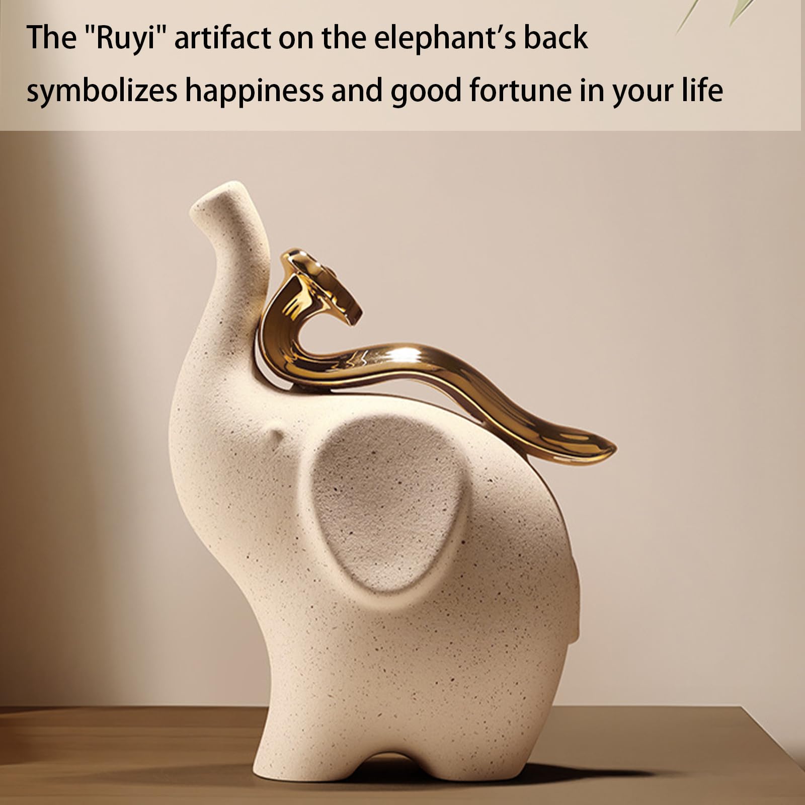 Statue di animali in ceramica per la decorazione domestica, cavalli, maiali, mucche, elefanti, simboleggiano felicità e ricchezza, perfette per librerie, ingressi, mobile TV