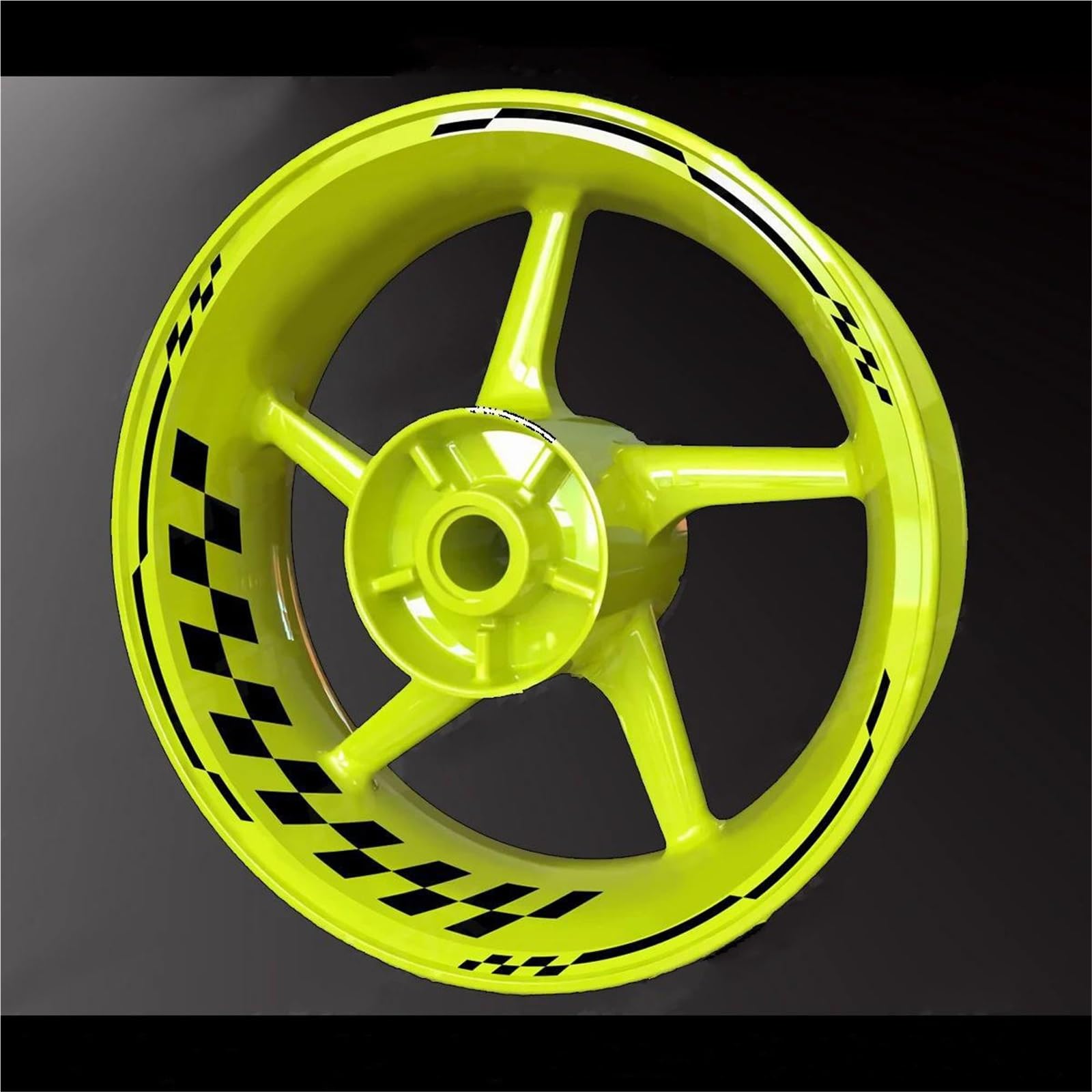 Motorcycle Wheel Stickers for Kawasaki for Ninja ZX-4R ZX-4RR ZX-6R ZX-10R ZX-14R Full Year Reflective Motorcycle Wheel Stickers Hub Decal Rim Stripe(001,17 17 inches)