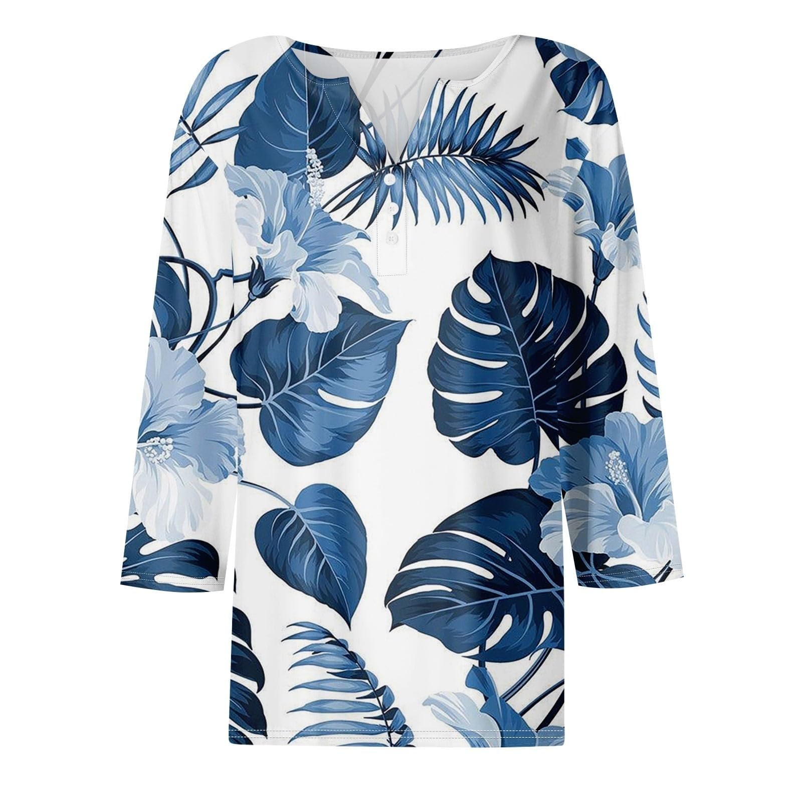 Generisch 2 piezas camisetas modernas para mujer para el día a día, cuello de pico, diseño elegante estampado gráfico, perfecto con vaqueros, pantalones casuales para el verano, fácil de limpiar