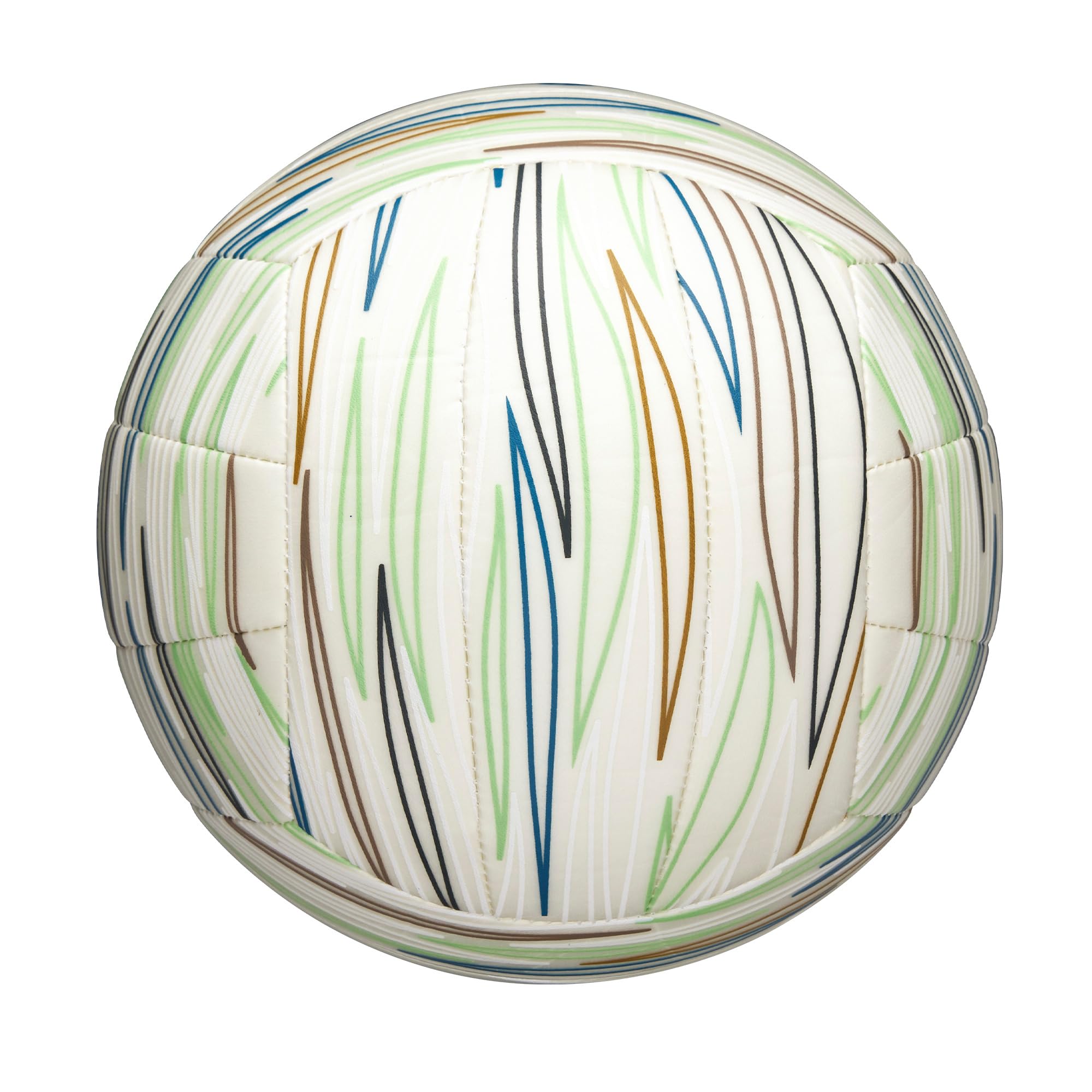 Wilson Balón de Voleibol Shoreline Gen Green, Hecho con Materiales Sostenibles, Exterior de TPU Reciclado y un Diseño Cosido por Expertos, Juega con Propósito, Color: Blanco/Azul, Tamaño Oficial