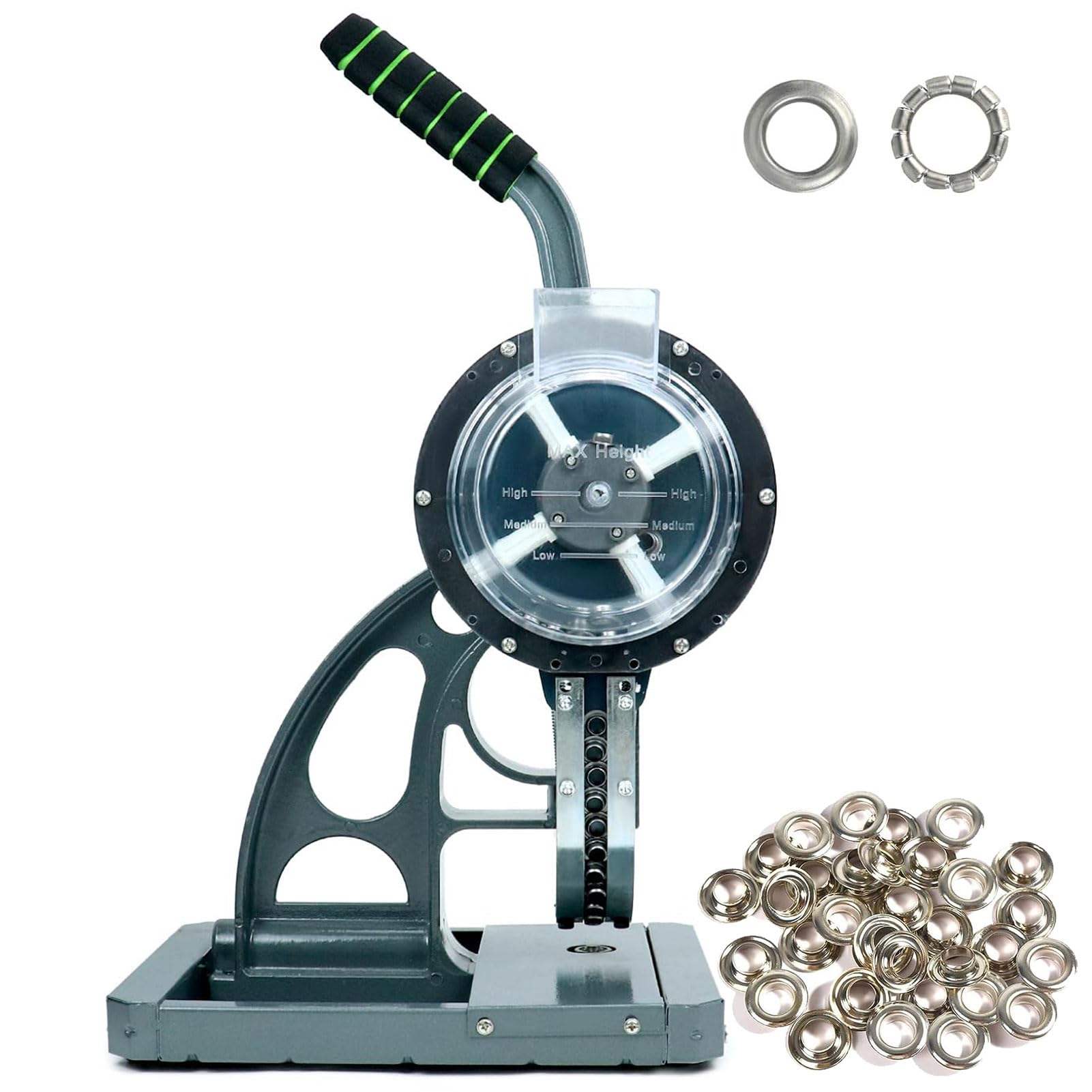 Máquina de ojales, herramienta de prensa manual semiautomática para ojales, ojales de 10 mm, perforadora de mano para pancartas, toldos, carteles, uso comercial