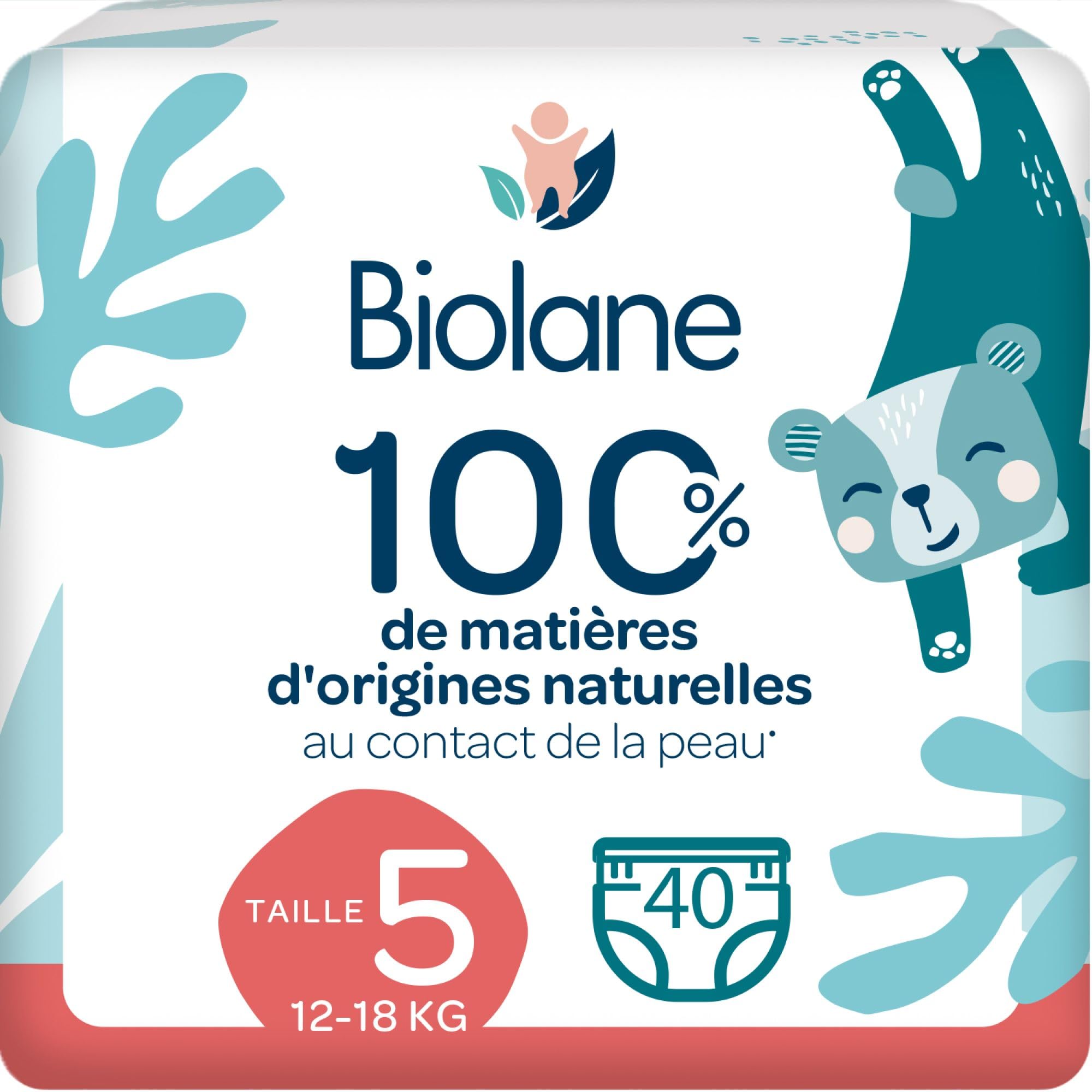 Biolane Natural Panties 40 Panties Size 5 (12-18 kg)