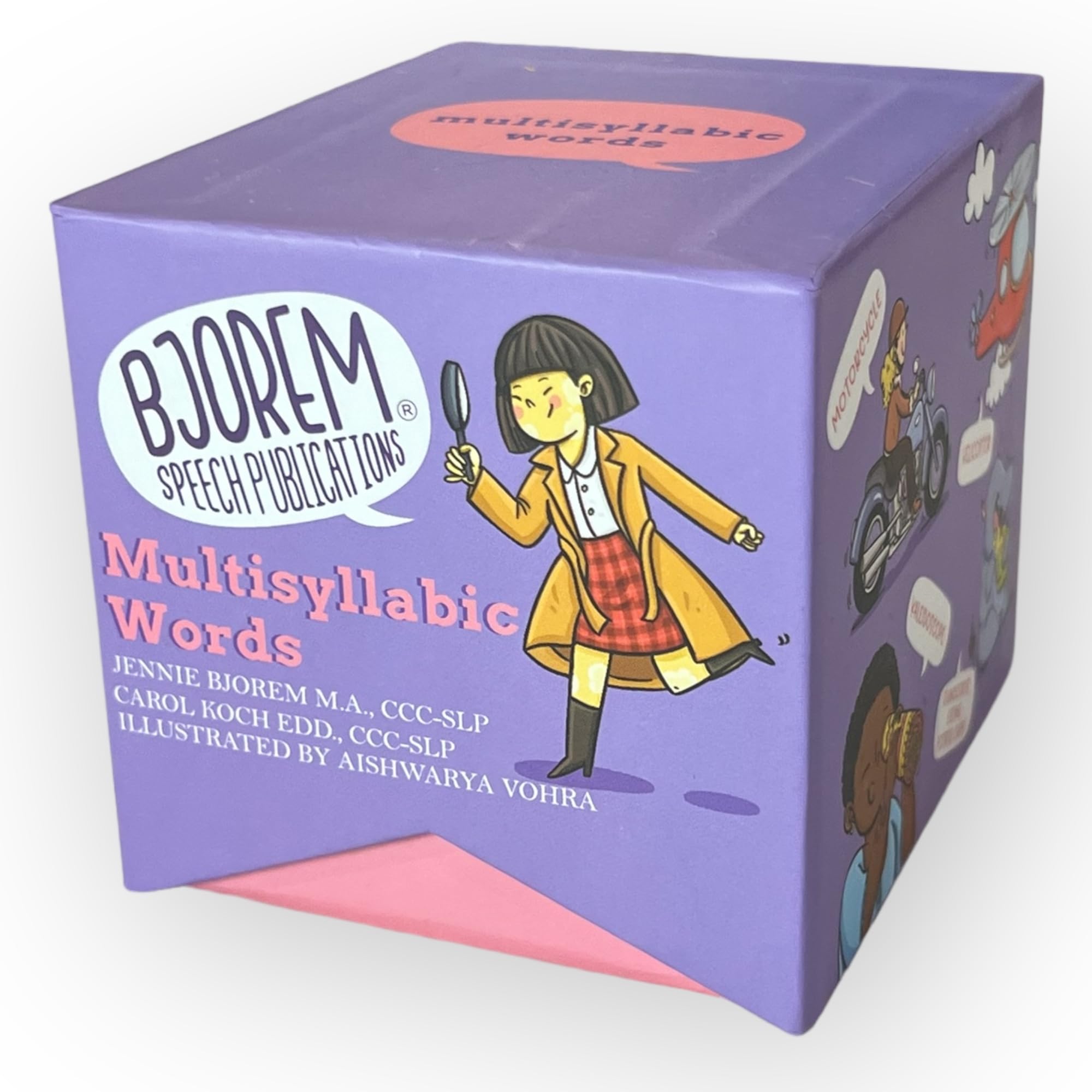 Bjorem Speech(r) Multisyllabic Words Deck for Speech Therapy - Inclusive, Functional, and Educational Resource Autism, Childhood Apraxia of Speech, Phonological Disorder - 78 Cards with 281 Target Words