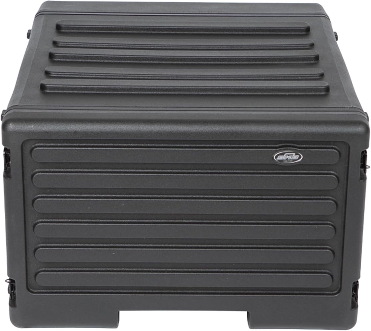 SKB 6U rSeries Rolling Rack with Integrated Back Wheels and 1-Touch Pull Handle, Comes with 6 Rack Units and Interlocking Molded Stacking Bars