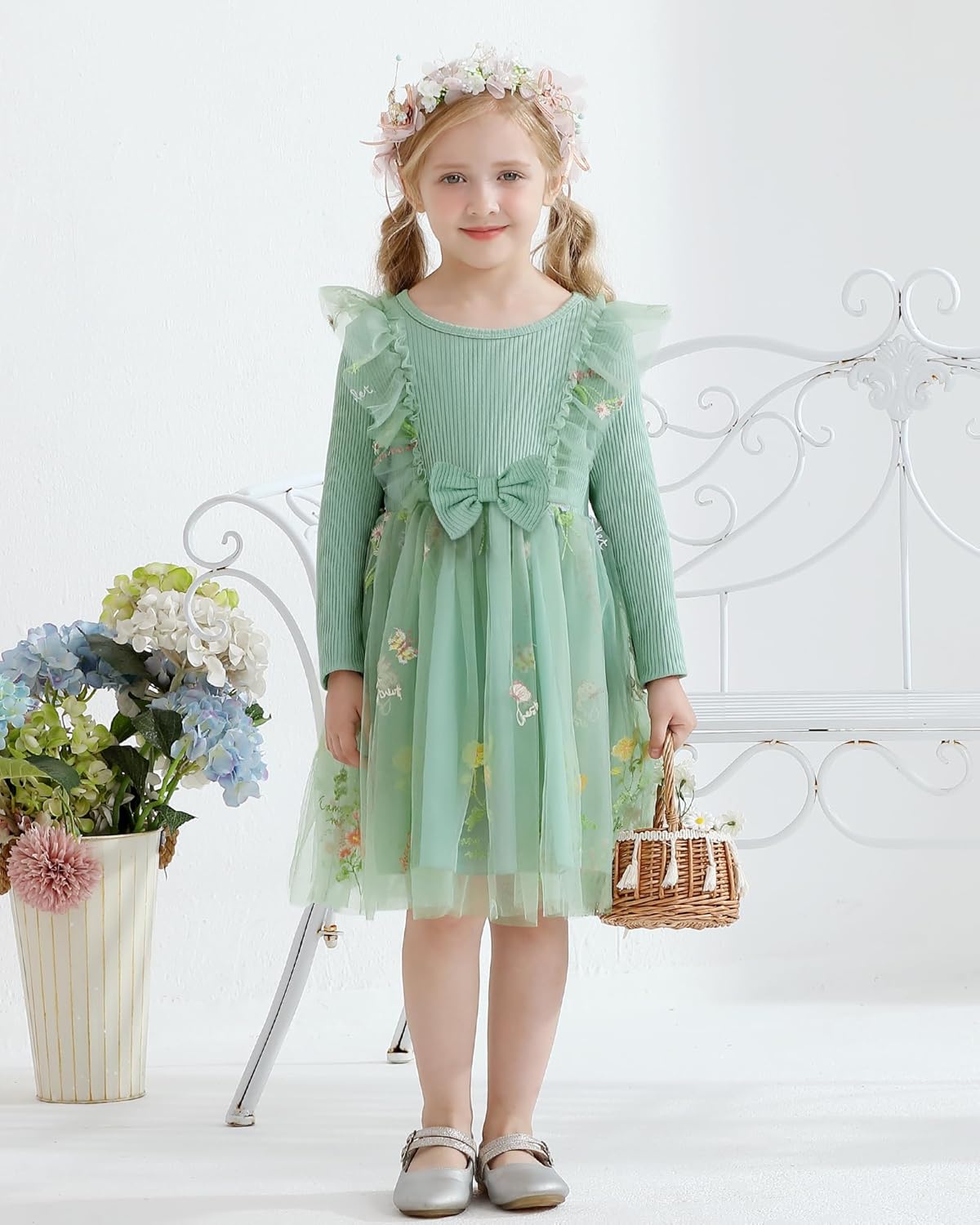 Toddler Girl Dress Long Sleeve Fall Toddler Tulle Birthday Dresses 1-8Y - Image 3