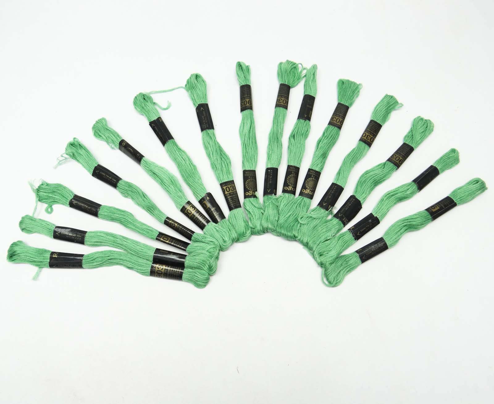 25 Pcs Cross Floss Cotton Thread Embroidery Sewing Skein Needlepoint Floss Stitch