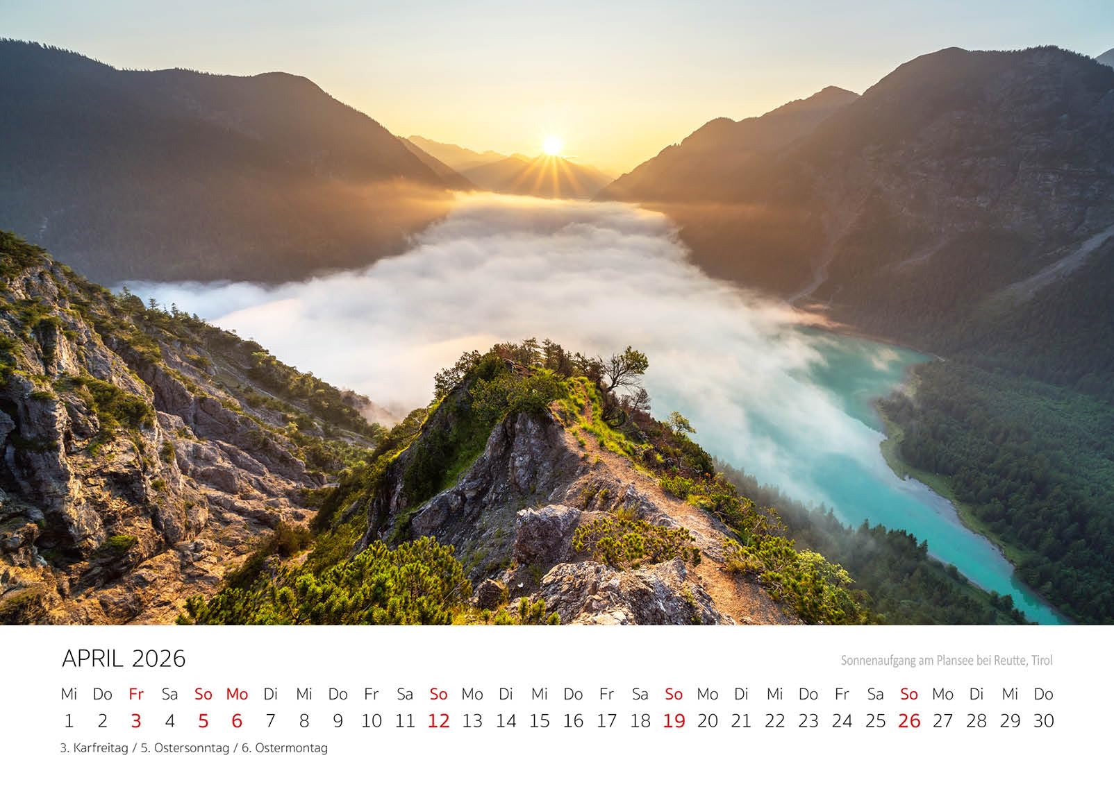 Edition Seidel Premium Kalender Traumhaftes Bayern 2026 Format DIN A3 Wandkalender Europa Deutschland München Schloss Natur Alpen Berge See Zugspitze Christian Müringer