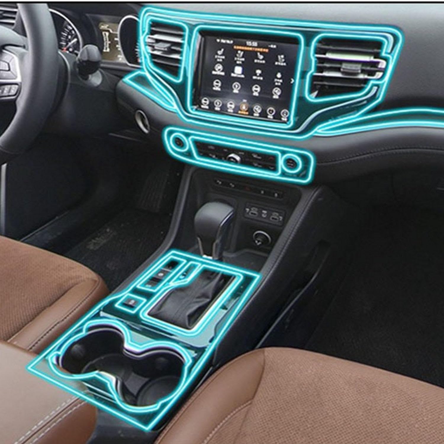 Protection d'écran de navigation premium JCAKES pour Jeep Commander 2018-2023