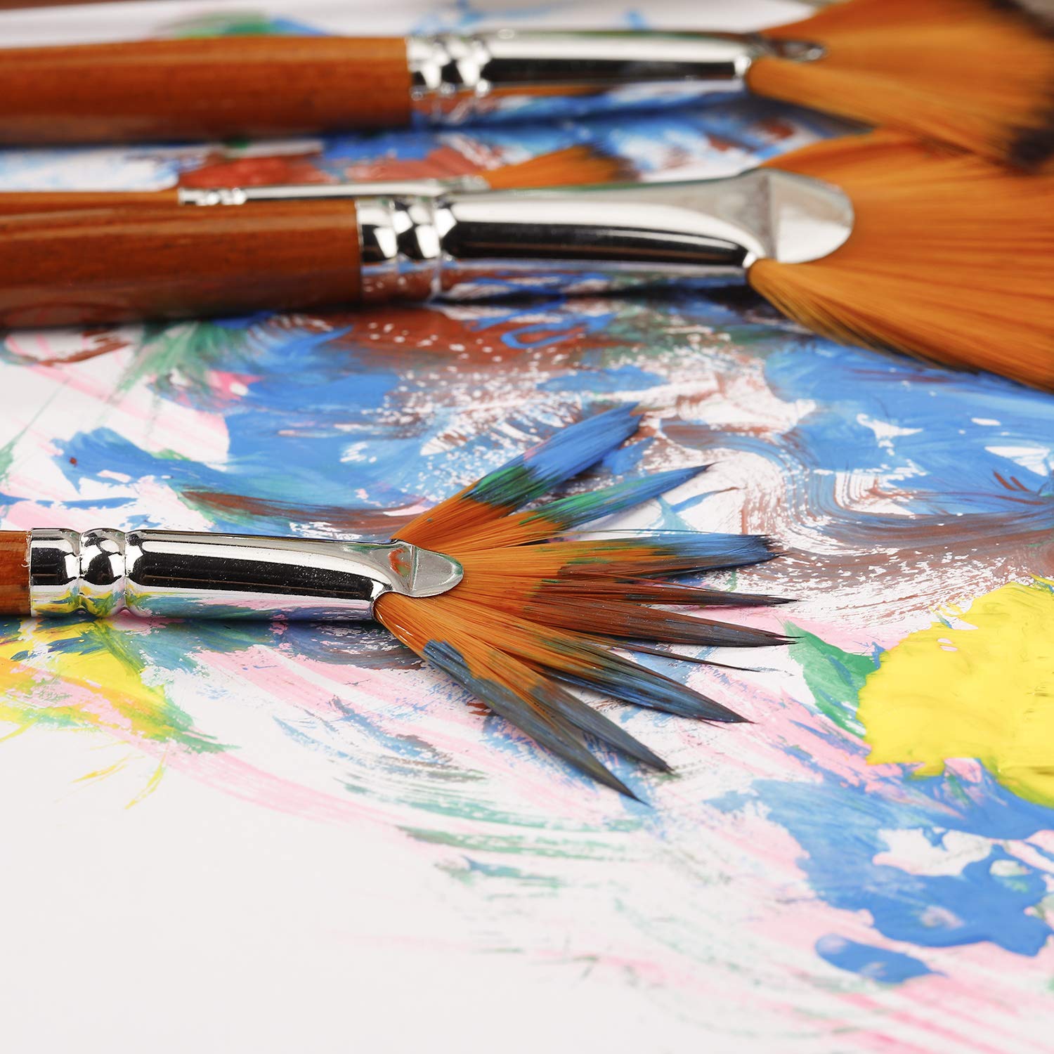 Princeton Artist Brush Summit, Borstels voor Acryl en Olie Serie 6100, Helder Wit Synthetisch, Maat 10