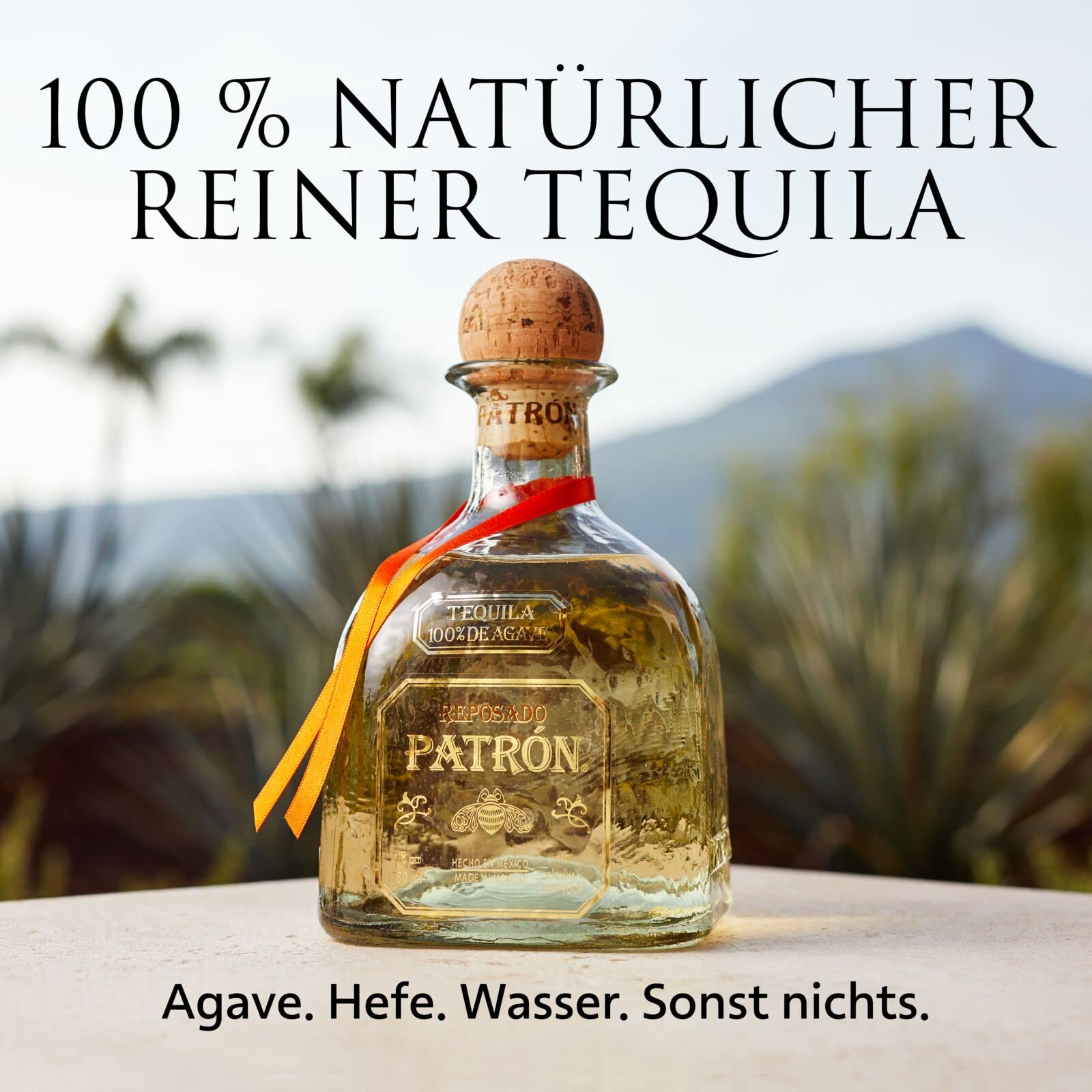 PATRÓN Reposado Premium Tequila 40% Vol. 70 cl 100% blaue Weber-Agave Mexiko handdestilliert Eichenfass gelagert