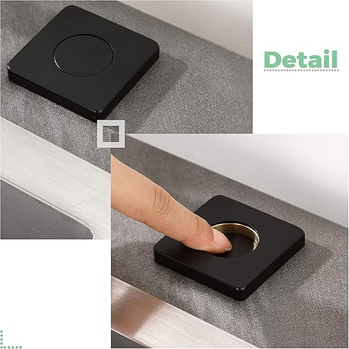 Miniatura 3 de Kit de interruptor de aire superior para fregadero, botón de aire para eliminación de basura con módulo de potencia de aleación de aluminio