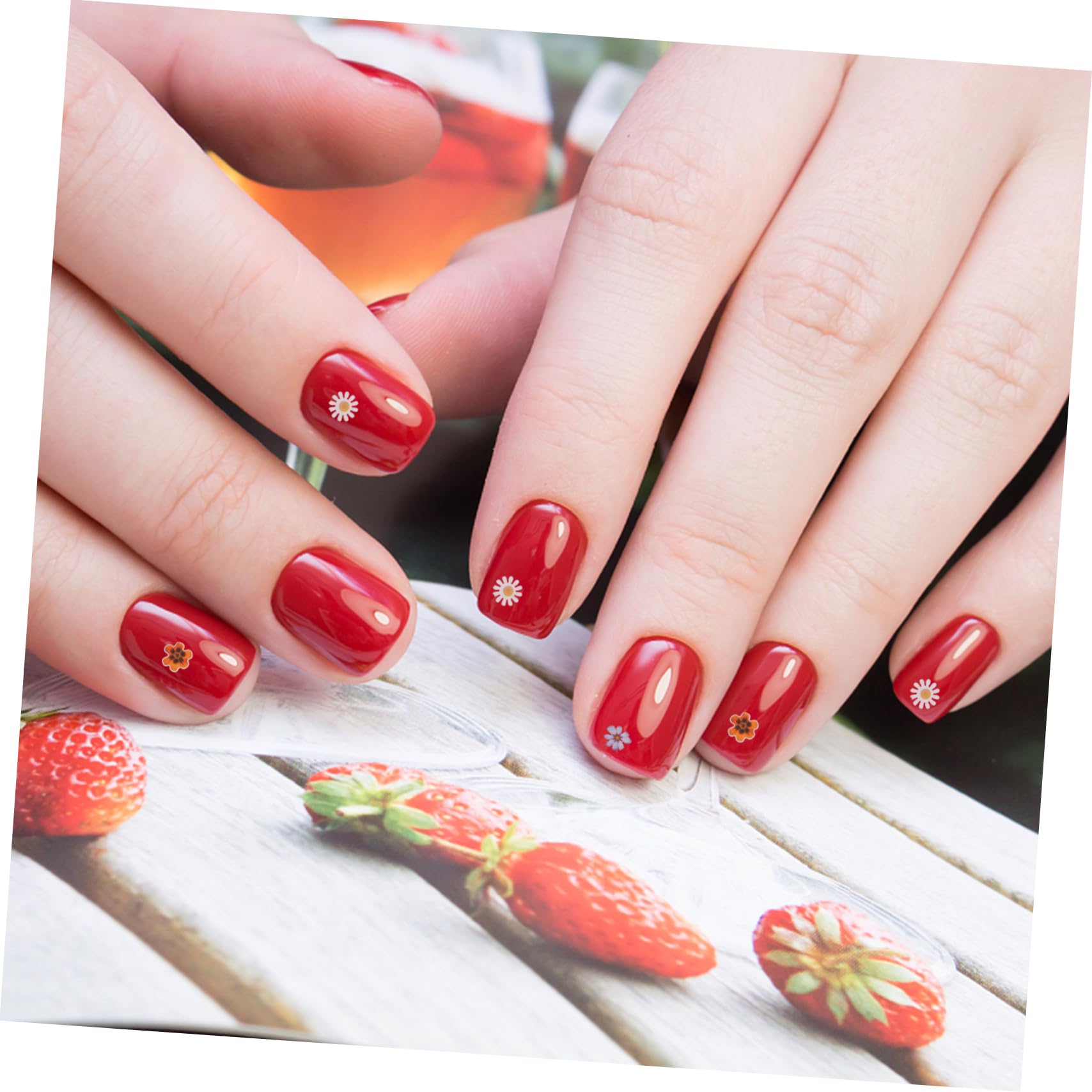 VALICLUD 2 Series Láminas De Uñas Pegatinas De Uñas Arte De Uñas Pegatinas Calcomanías De Uñas Adorno De Manicura Accesorios De Belleza De Uñas Pulpa De Madera Vistoso 4 Cajas*2