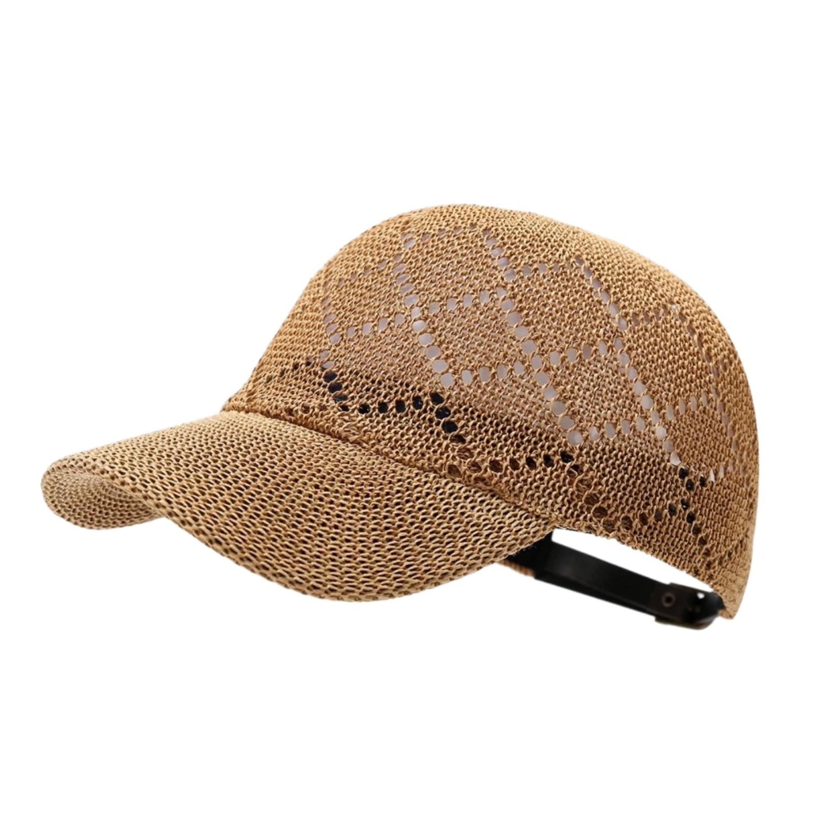 Cappellino da Baseball,Cappello Pescatore Cappello di Paglia Estivo Casual per Le Donne, Sole Regolabile La Spiaggia con Design Leggero Vacanze-Beige 1