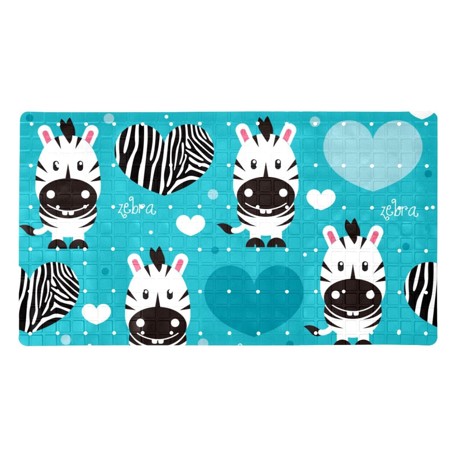 Tapis de bain antidérapant motif cœur pour une salle de bain chaleureuse