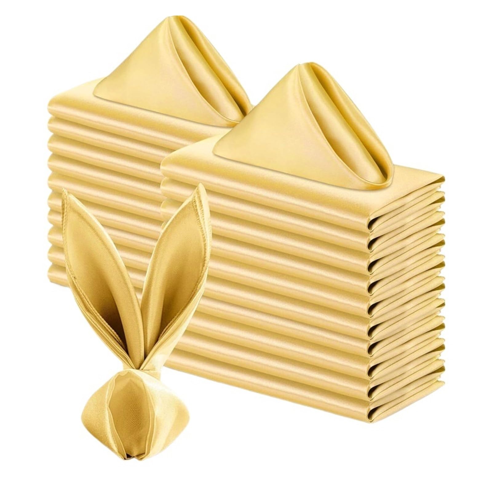 Silky Satin Cloth Napkins, Satin Dinner Napkins 36PC Square 30x30cm(Color 1)