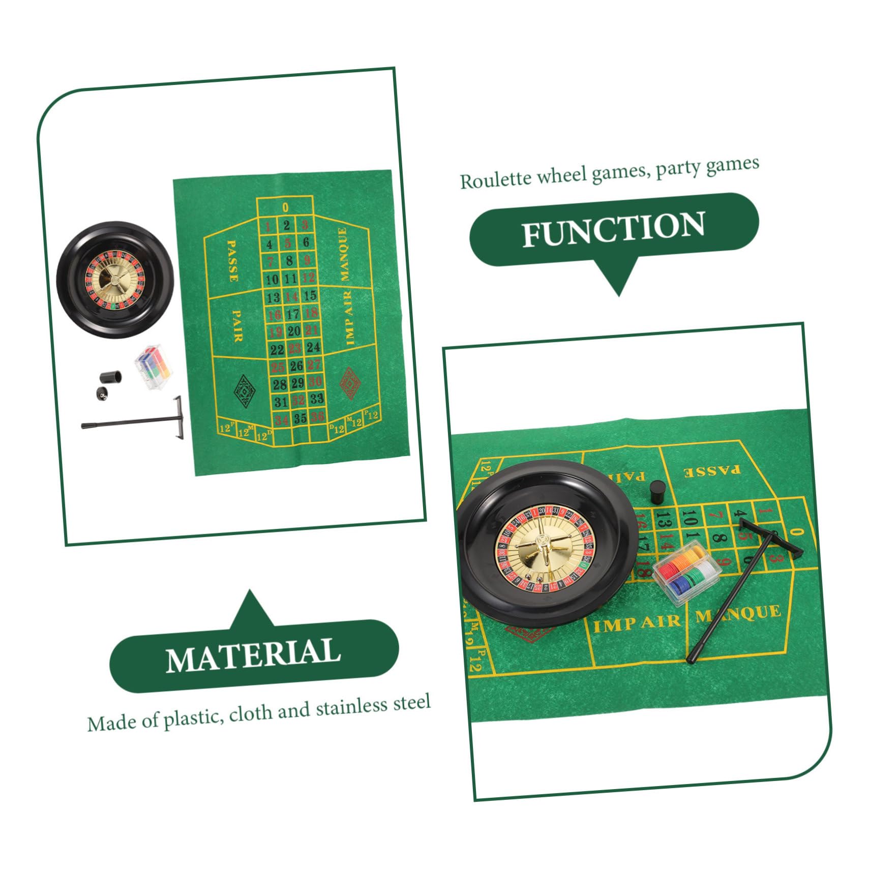 YARNOW 1 Juego Juego De Traje De Ruleta Rusa Diseño De Mesa De Juego De Rueda De Ruleta Juego De Ruleta De Fiesta Rueda De La Ruleta del Familiar Paño Rueda Giratoria