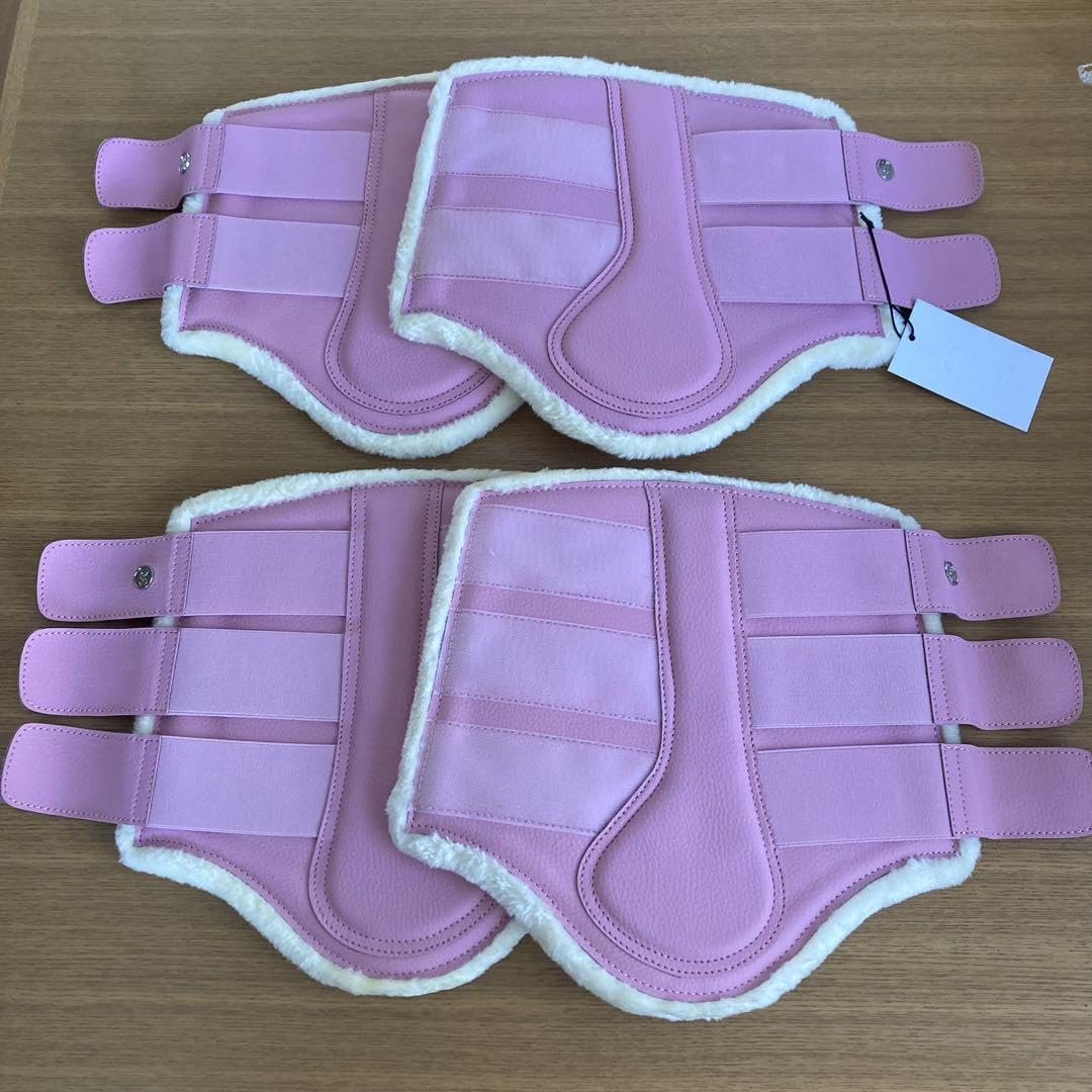 乗馬　馬　ブラッシングブーツ　ボア付プロテクター　前後セット　馬場　障害　総合 Amazon.co.jp: 乗馬 馬 ブラッシングブーツ ボア付プロテクター