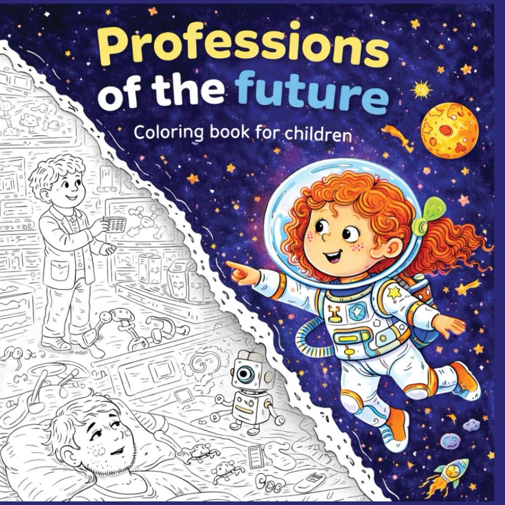 Professions of the future - Coloring book.: The future begins with imagination!