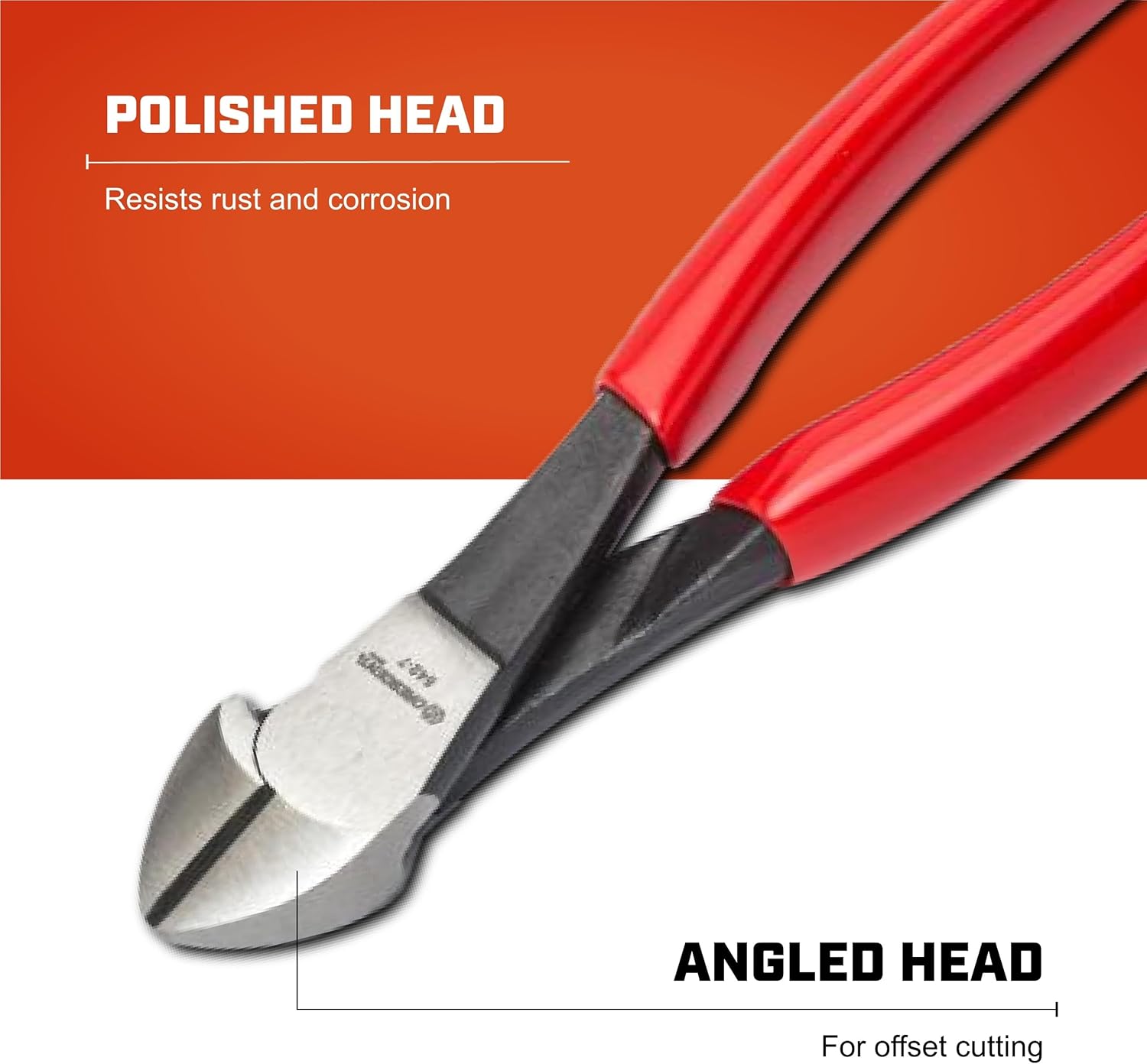 Crescent 5427CVN 7-Inch Heavy-Duty Diagonal Cutting Solid Joint Pliers, Cushion Grip,