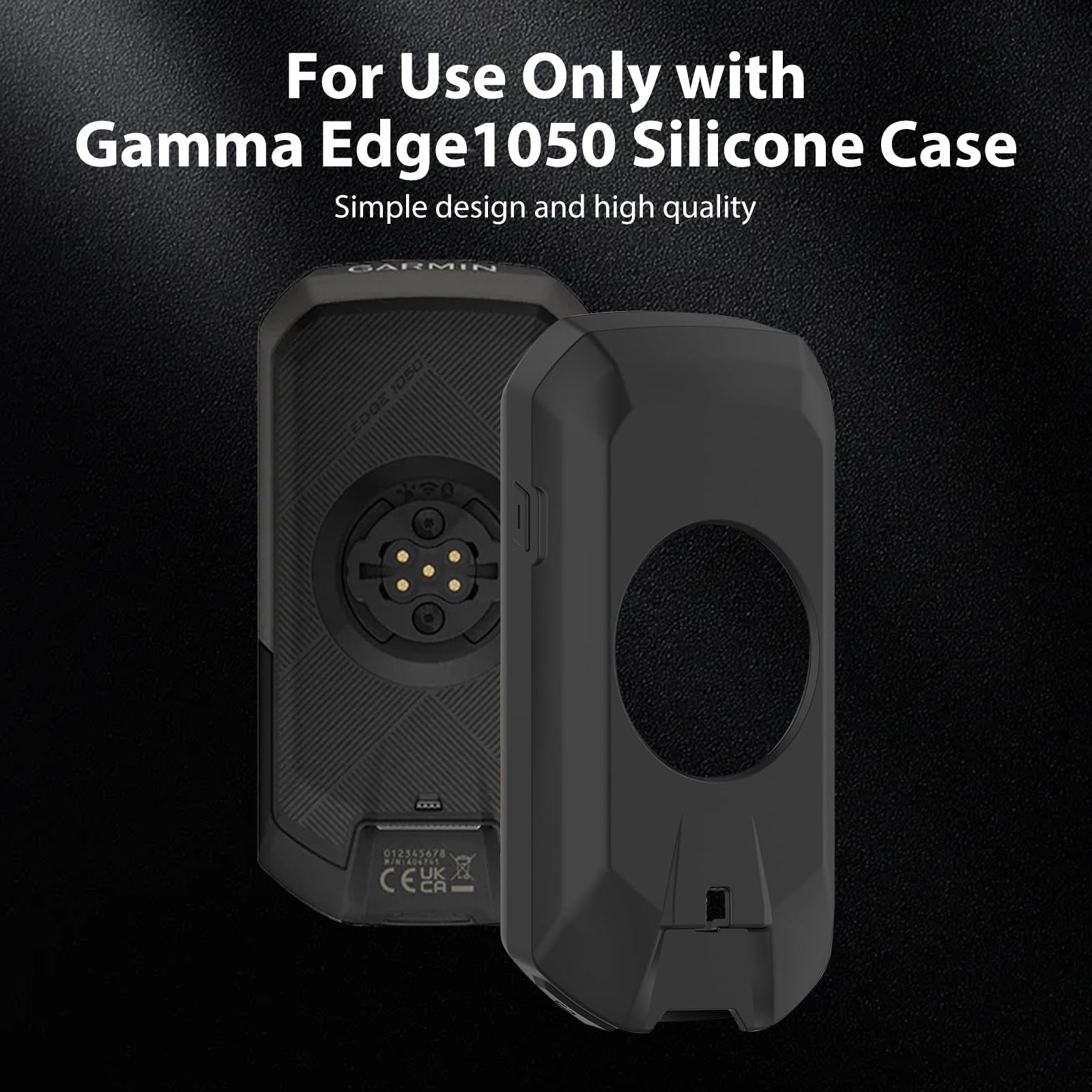 Etui ochronne kompatybilne z Garmin Edge 1050 + 2 folie ochronne na wyświetlacz ze szkła hartowanego, etui ochronne z silikonu – akcesoria rowerowe GPS do Garmin Edge 1050 – czarne