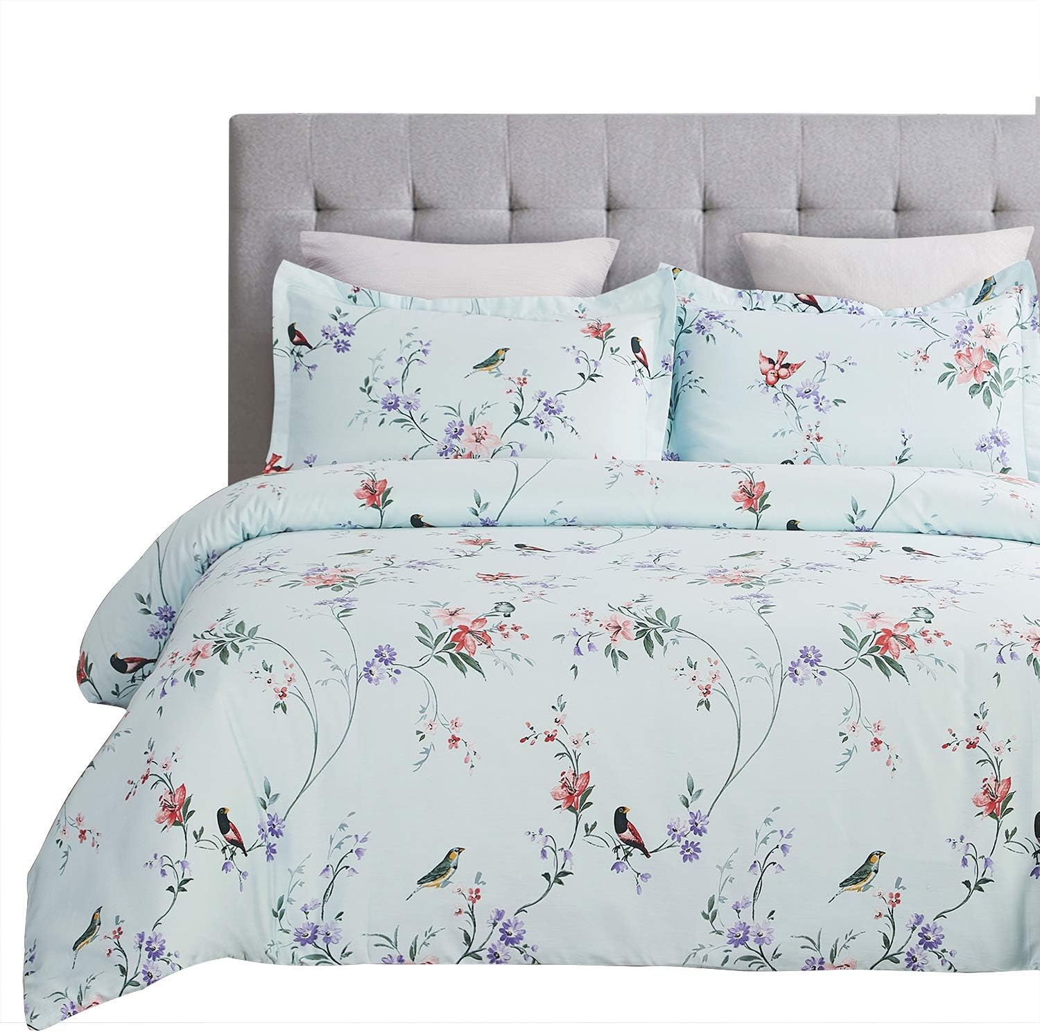 Vaulia 250ThreadCount 100 Cotton Duvet Cover Set, Twill