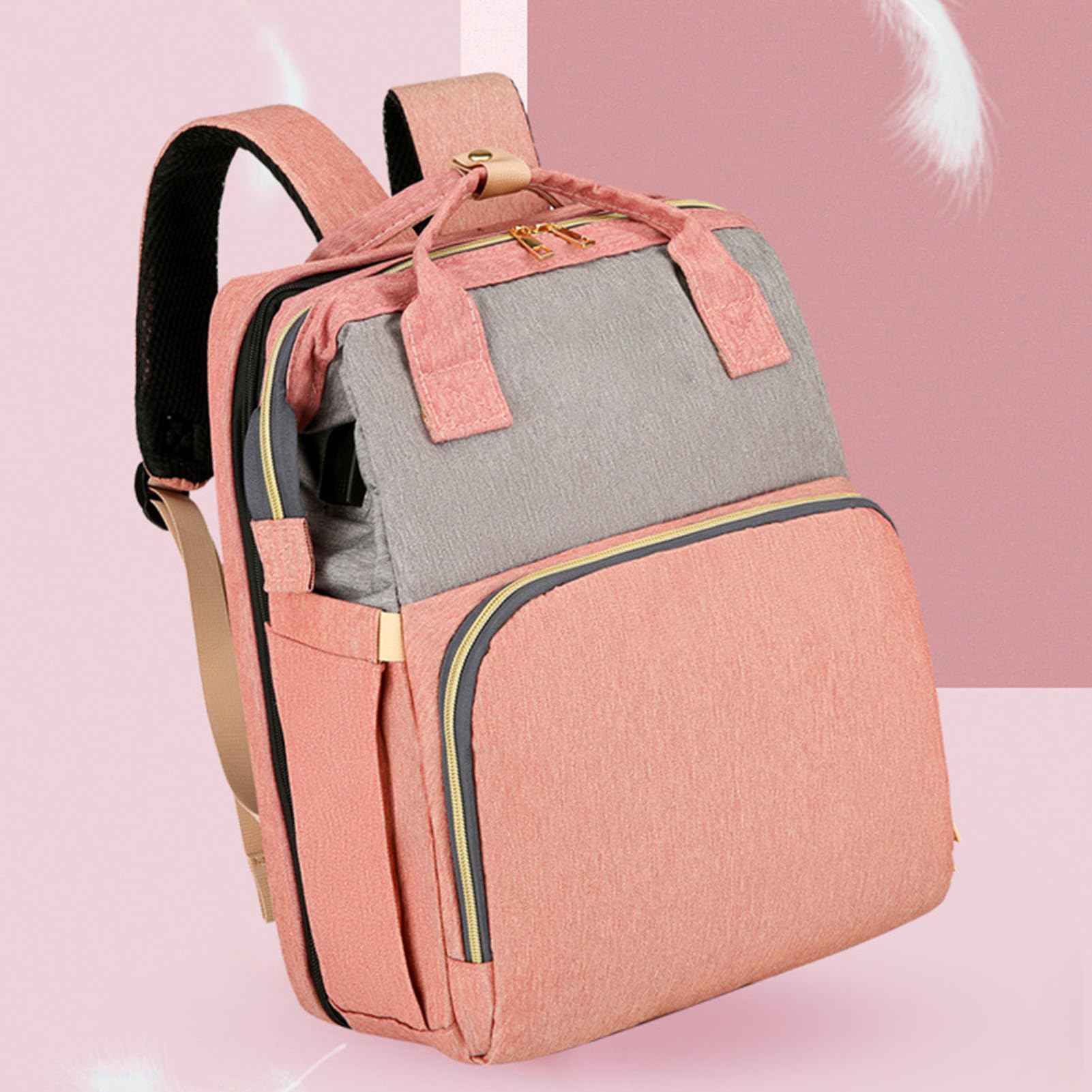 Wickeltasche Leicht Multifunktional Geräumig Tragbar | Babywickeltasche Bietet Platz Für Windeln, Kleidung, Spielzeug, Flaschen Und Eignet Sich Für Auto, Outdoor, Kinderzimmer Und