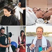 Vista 7 de Shimeyao Paquete de 26 toallas de mano absorbentes de microfibra, secado de pelo, a prueba de blanqueador, sin pelusas, para el hogar, salón, spa