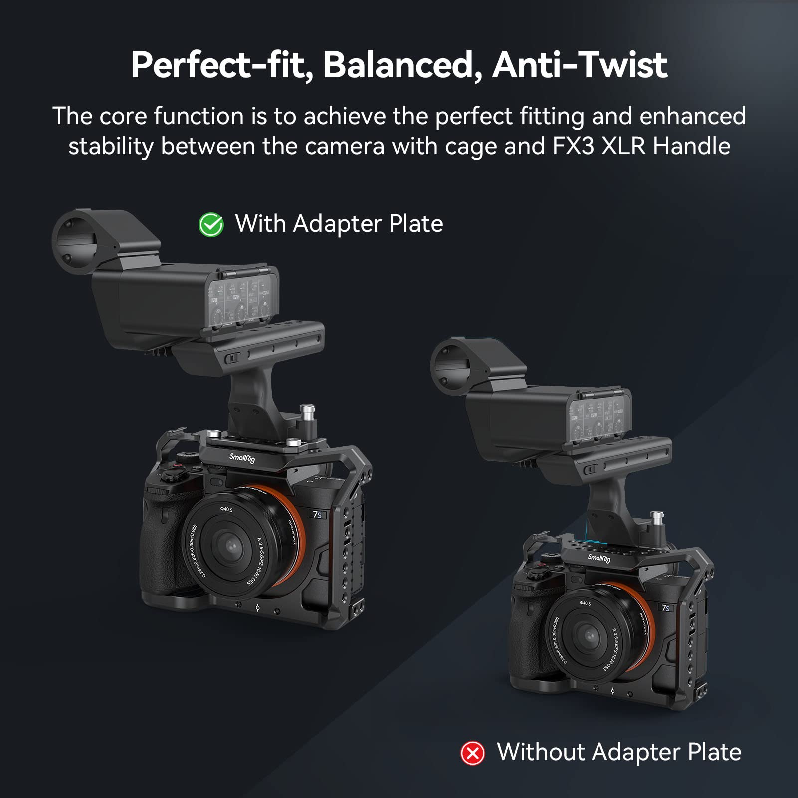 Amazon.com: SMALLRIG Mounting Plate for Attaching FX30 / FX3 XLR