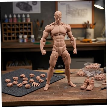 1/12 Action Figure, 6 Inch Blank Action Figure Body With Ultra-articulated Joints & Rich Accessories, 1/12 Scale Muscular Male (eco-friendly Pvc) - Body