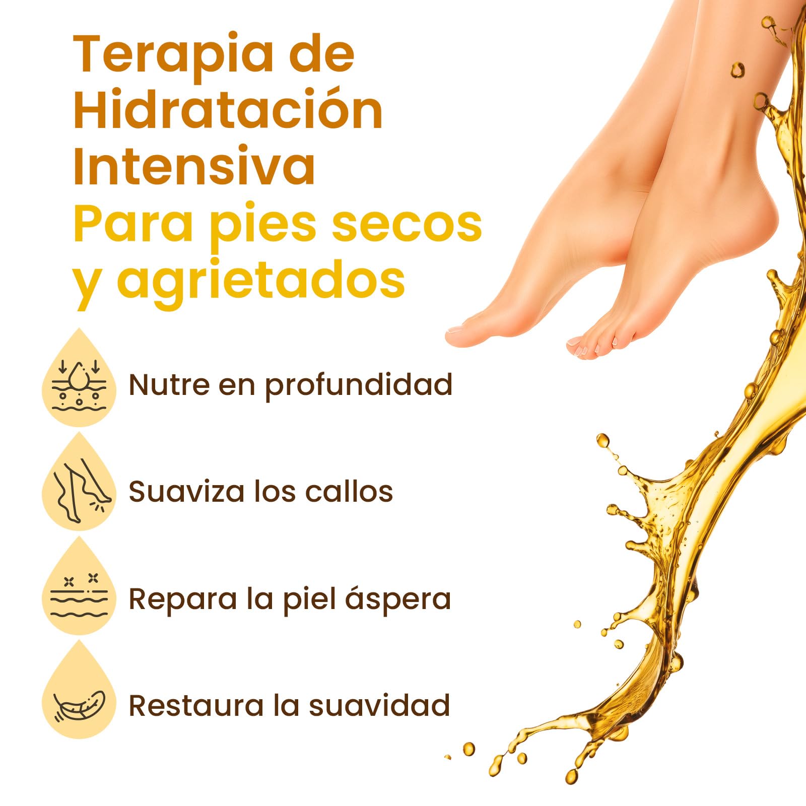 Mascarilla para Pies Hidratante – Foot Mask con Manteca de Karité, Aceite de Jojoba y Vitamina E – Mascarilla Pies para Talones Agrietados y Piel Seca – 6 Pares — view 2