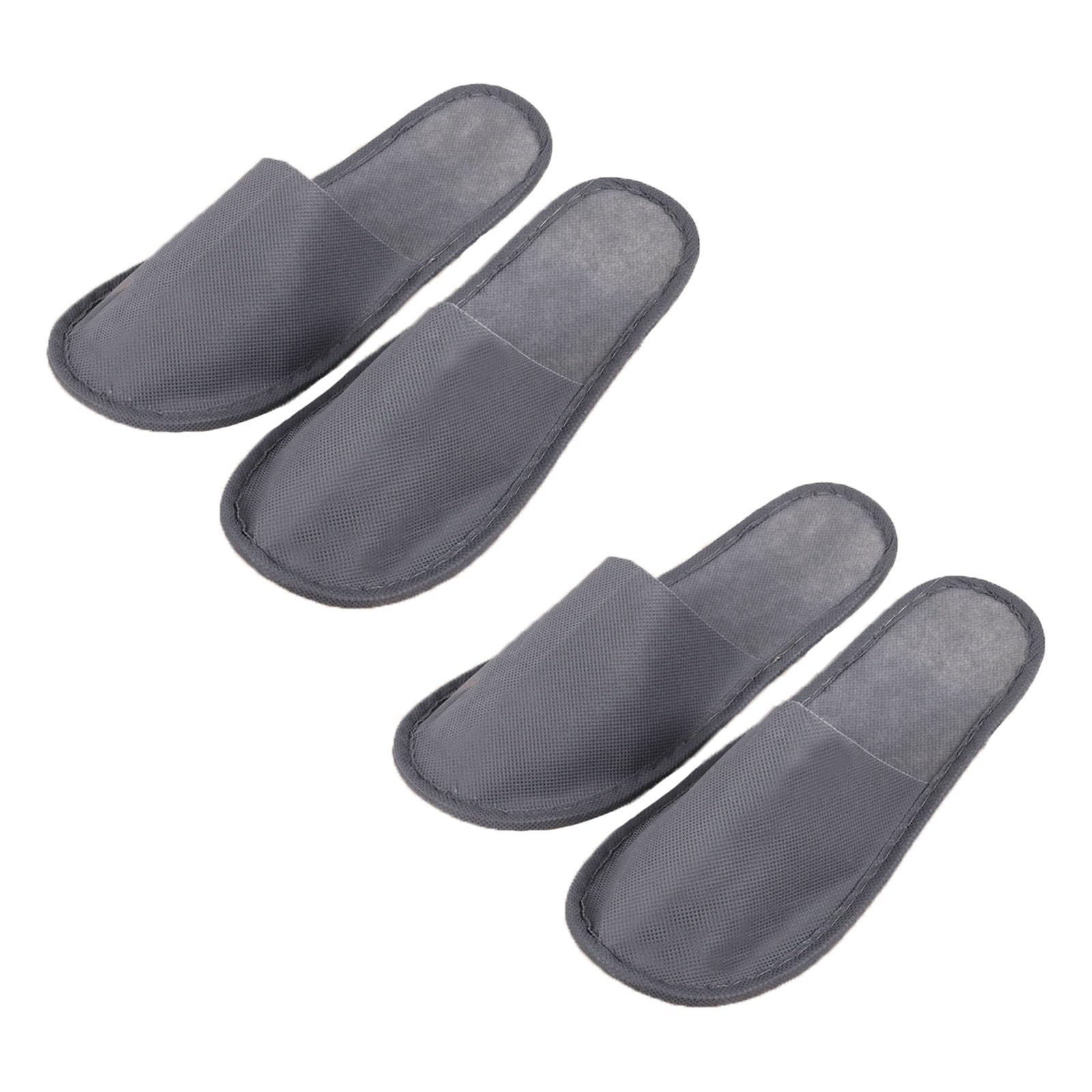 Pantofole Hotel - 2 Paia Usa E Getta Antiscivolo per Ospiti, SPA, Ciabatte Monouso, Sposa Bianco (Taglia EU 37-43, Grigio)