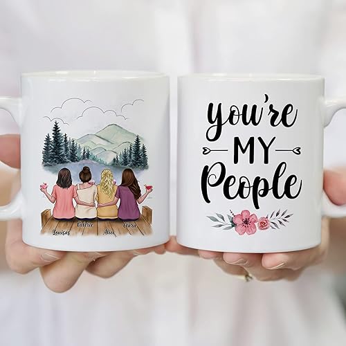 Miniatura 38 de Gossby Taza de café personalizada para mejor amiga, regalo personalizado para mejor amiga con diseño, nombre, Navidad, cumpleaños, regalo de amistad