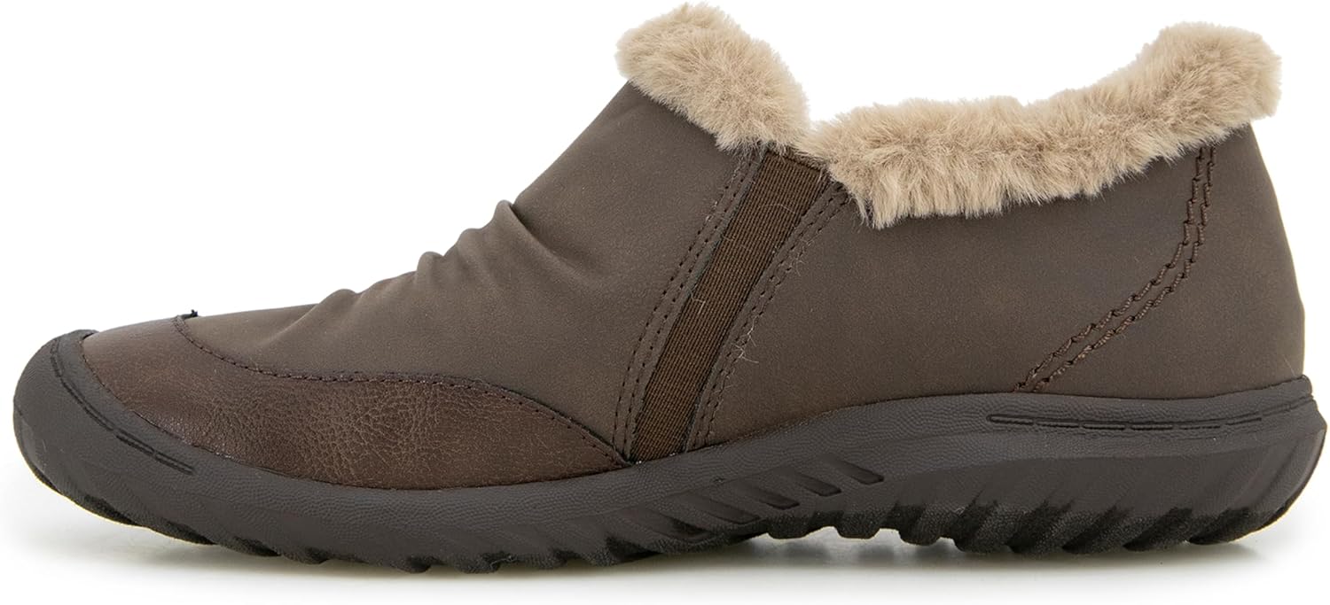 JBU Women's Heather Slip On Cozy Comfortable Memory Foam APMA Accepted Walking Flat - Image 8