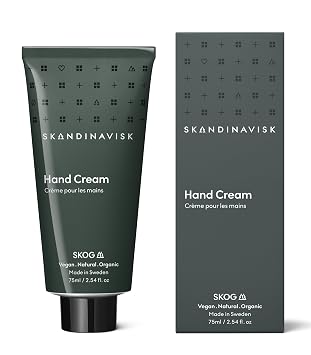 Skandinavisk SKOG Forest Hand Cream, Scent Notes Pine Needles and Fir Cones, Birch Sap and Woodland Lily of the Valley, Vegan Formula, 2.54 fl. oz.