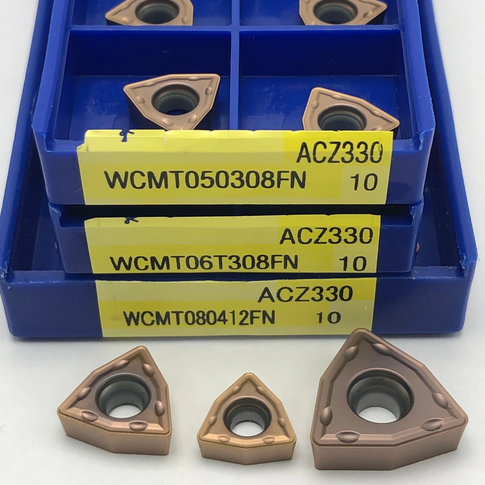 Herramienta De Corte Torno CNC Hoja Taladro 10 Piezas(WCMT080412FN ACZ330)