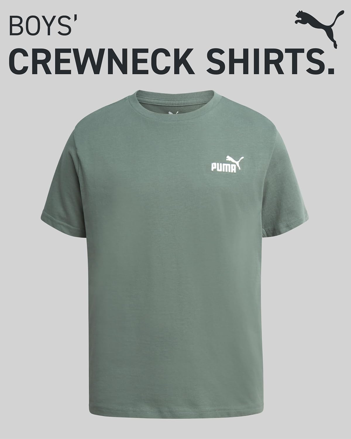 PUMA Boys Shirt - Cotton Crewneck Short Sleeve Active T Shirt for Boys with Logo (Sizes: 8-20) - Image 2