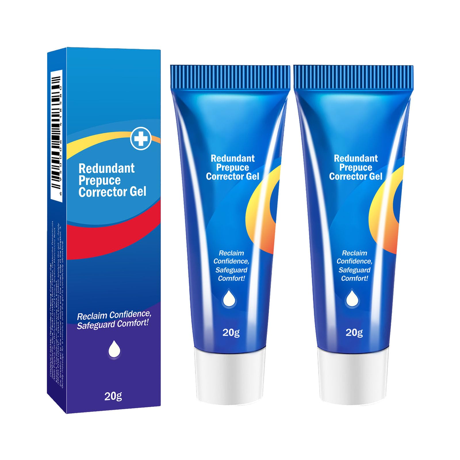 Phimosis Correction Gel, BruteCo Redundant Prepuce Corrector Gel, Natural Ingredients Phimosis Foreskin Correction Gel, Correction Gel for Excessive Foreskin, Fast and Gentle Action (2pcs)