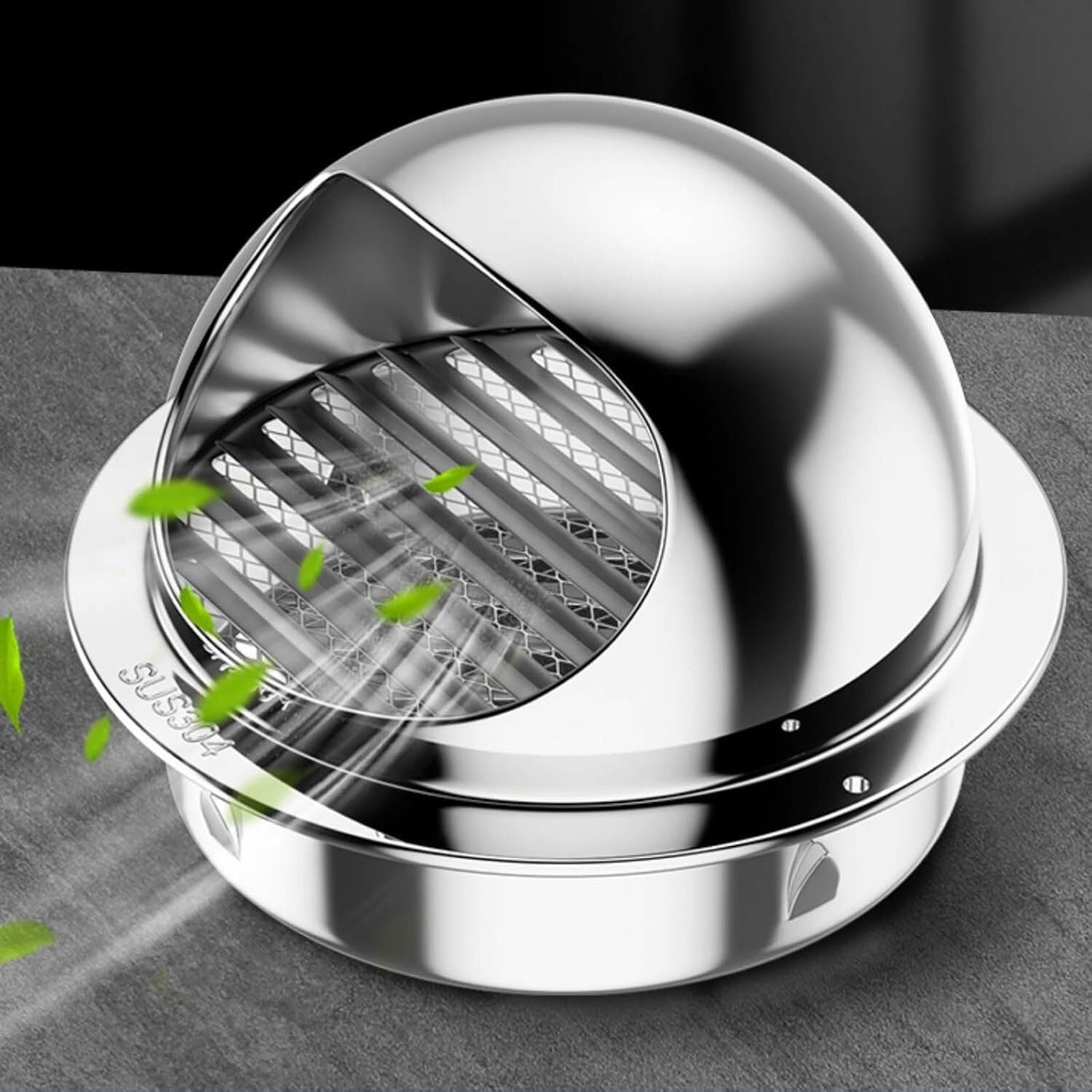 JvFbjLF Stainless Steel Louvered Ventilation Grille Range Hood Vent Wall Mounted Exhaust Vent(200mm)