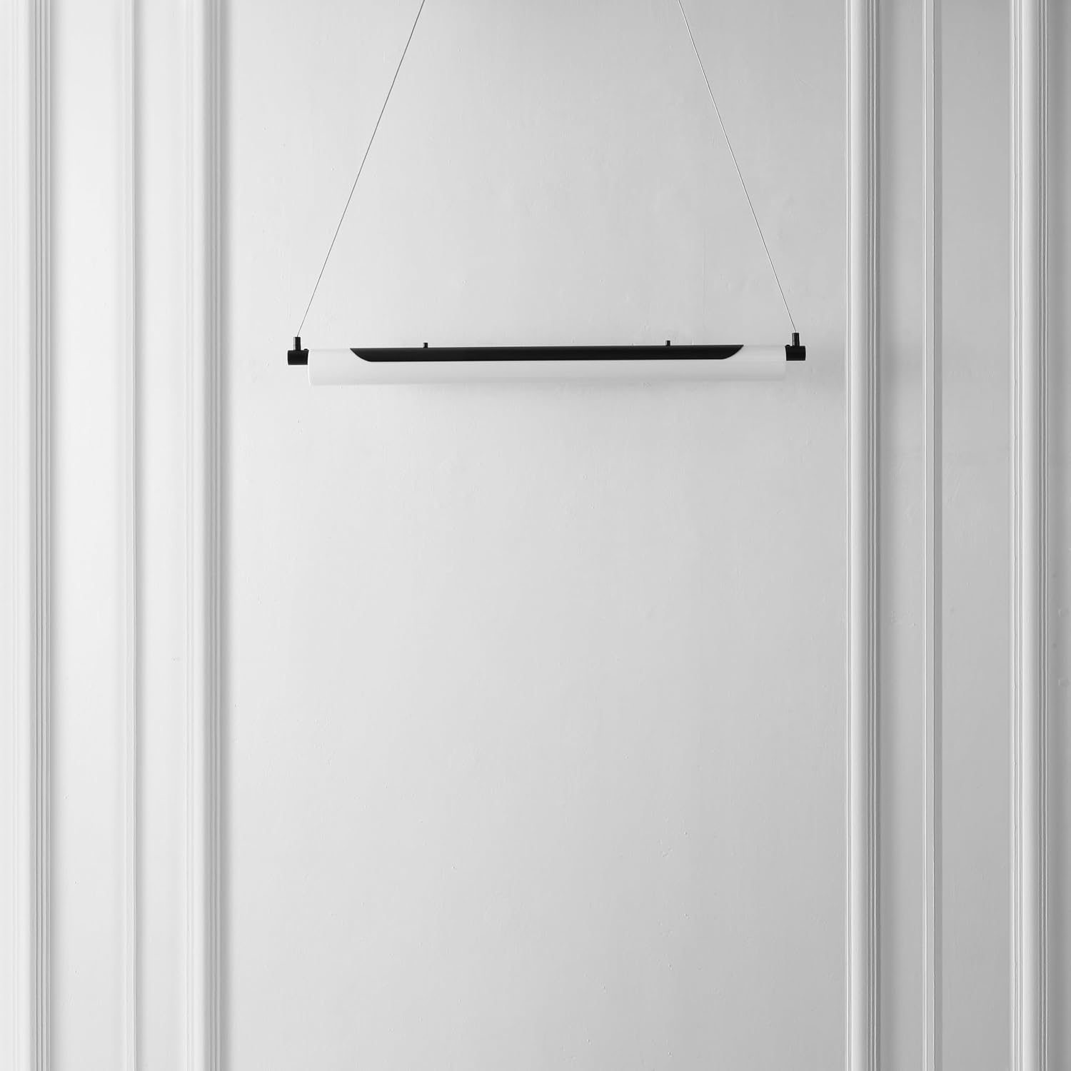 SAFAVIEH Lighting Collection Tyto Black LED Linear Pendant Hanging Light Fixture, Ideal for Dining Room, Kitchen Island, Entryway