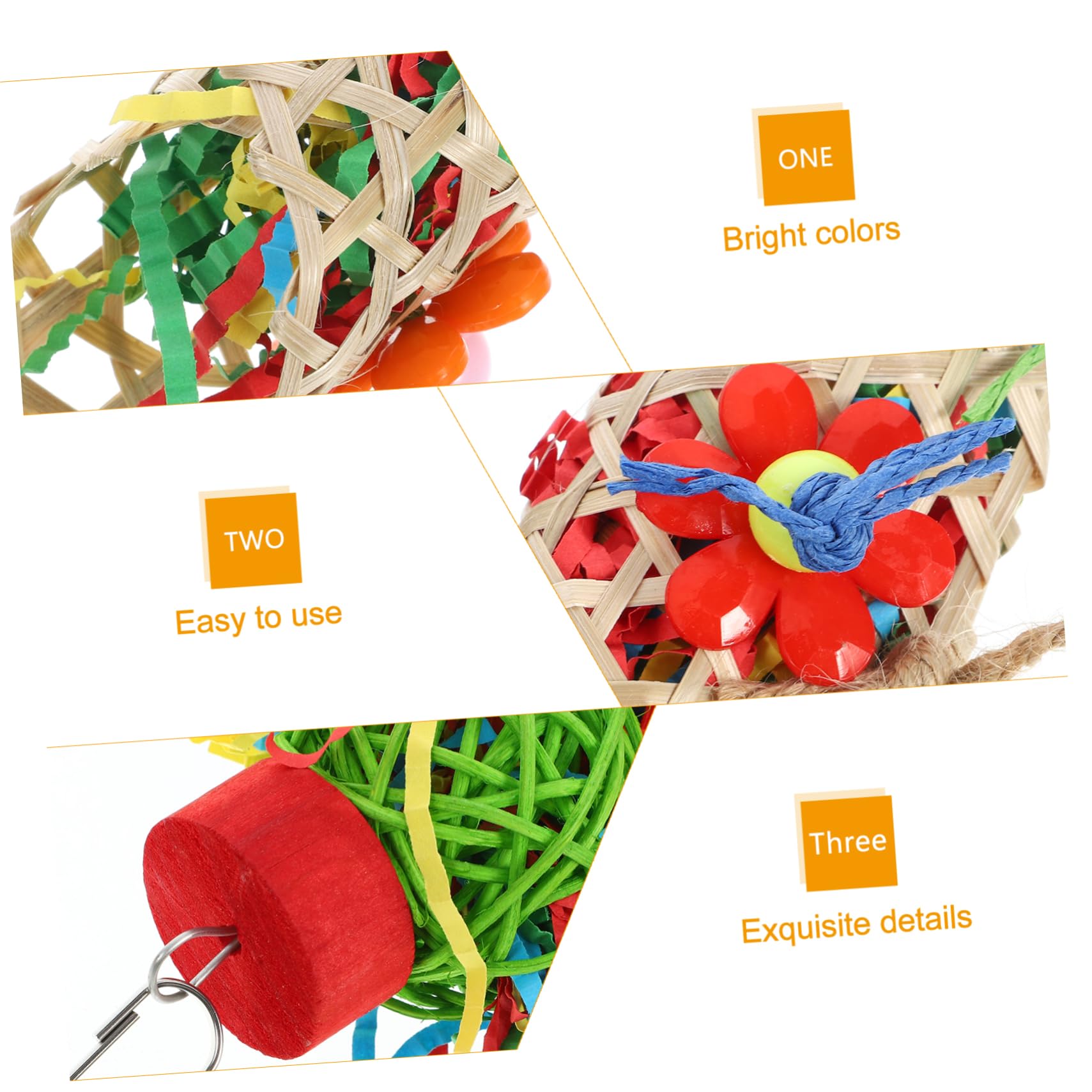 BESPORTBLE 12pièces Jouets Suspendus pour Oiseaux Accessoires De Mâcher Déchiqueter pour Perroquets Perruches Et Petits Oiseaux
