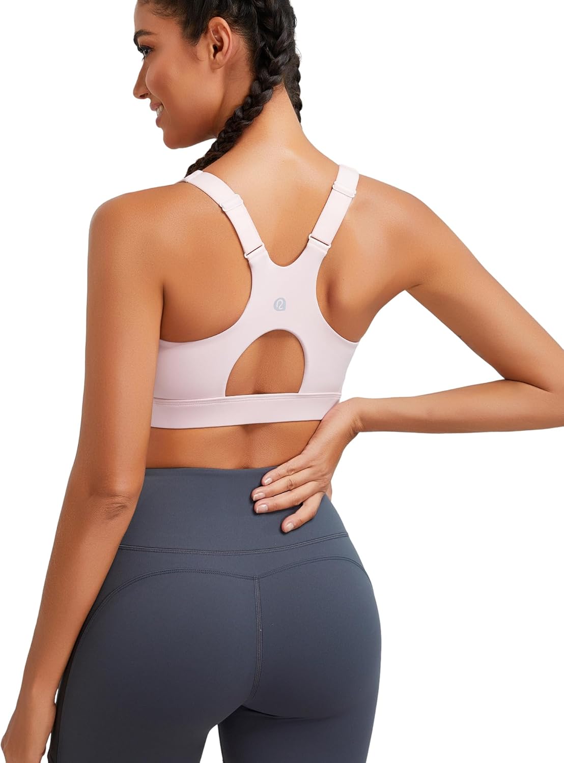 RUNNING GIRL Sports Bra for Women,Adjustable Straps Molded Cup High Impact Sports Bras for Women with Sewn in Pads - Image 9