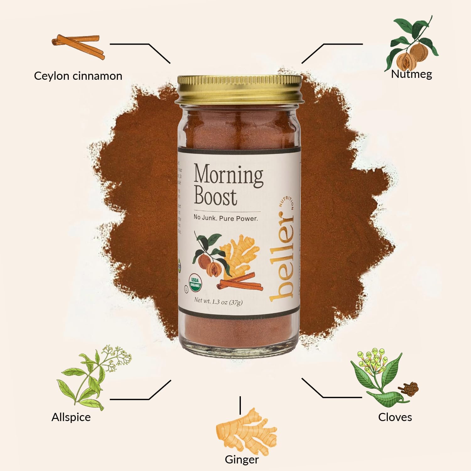 Beller Nutrit Morning Boost Organic Ceylon Cinnon Spice Blend | |