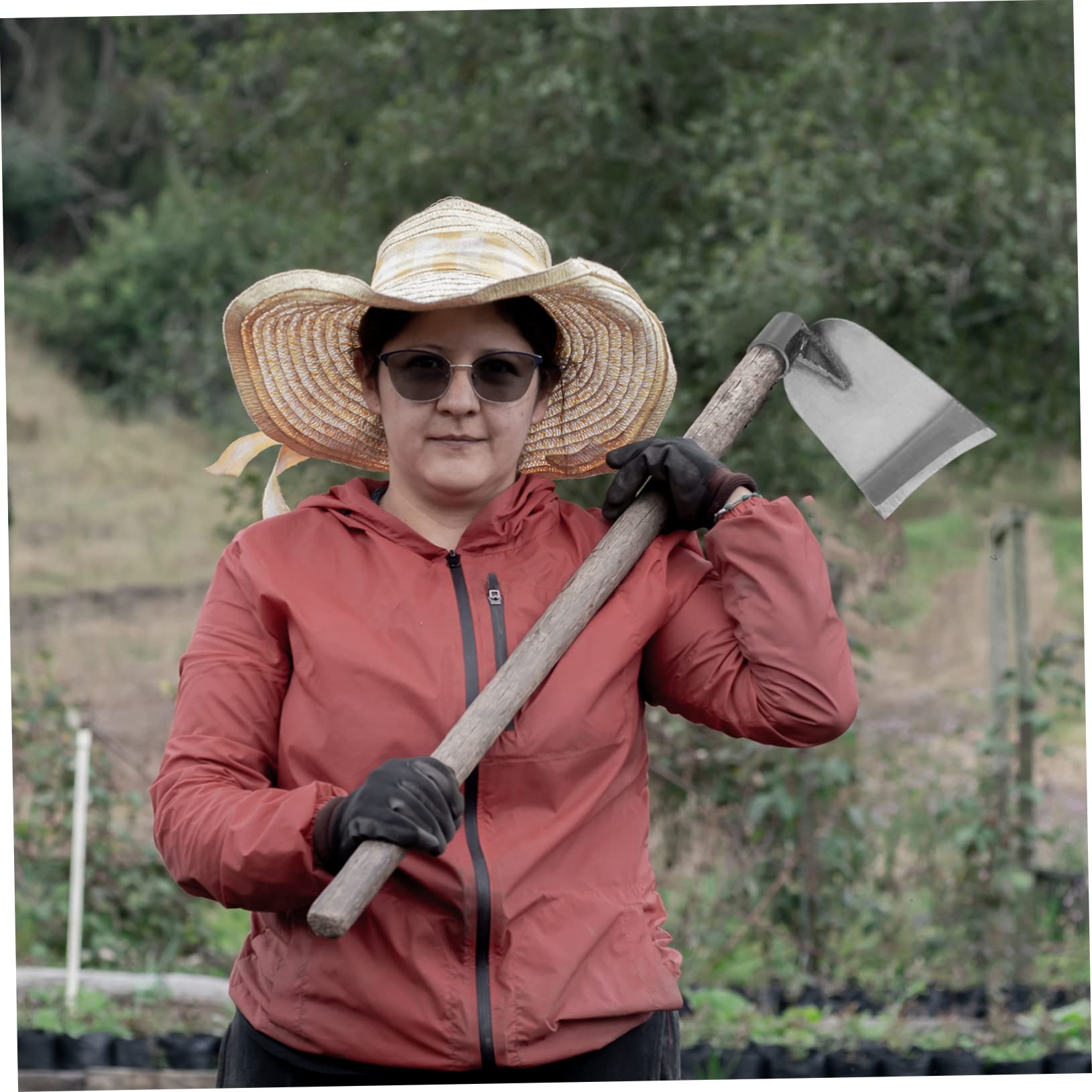 POPETPOP Attrezzo da Giardino in Acciaio Inox per Scavo e Semina | Ampia Applicazione, Strumento Pratico per Orto e Diserbo, Fornitura da Giardinaggio