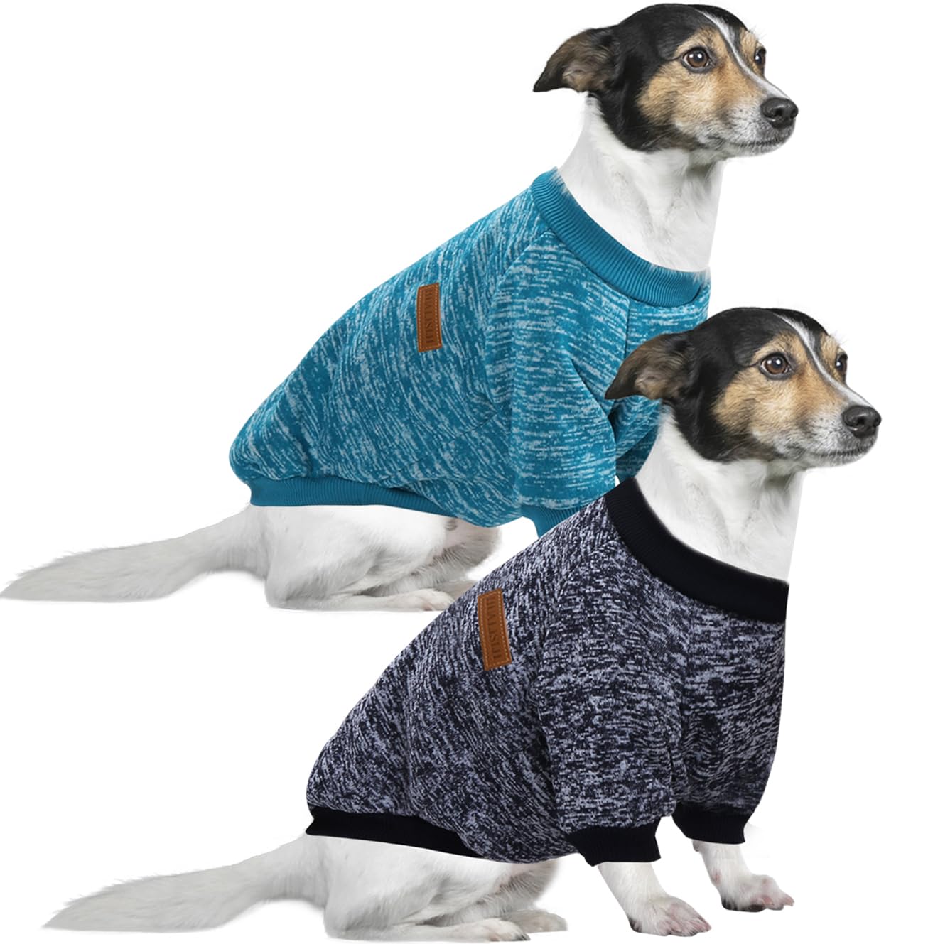 Jersey Perro Pequeño Sudaderas para Perros Jersey Chihuahua Jersey Gato, Es un Tejido Bastante Cómodo, Suave y Cálido para el Animal y Fácil de Poner (Azul+Morado,M) — view 33