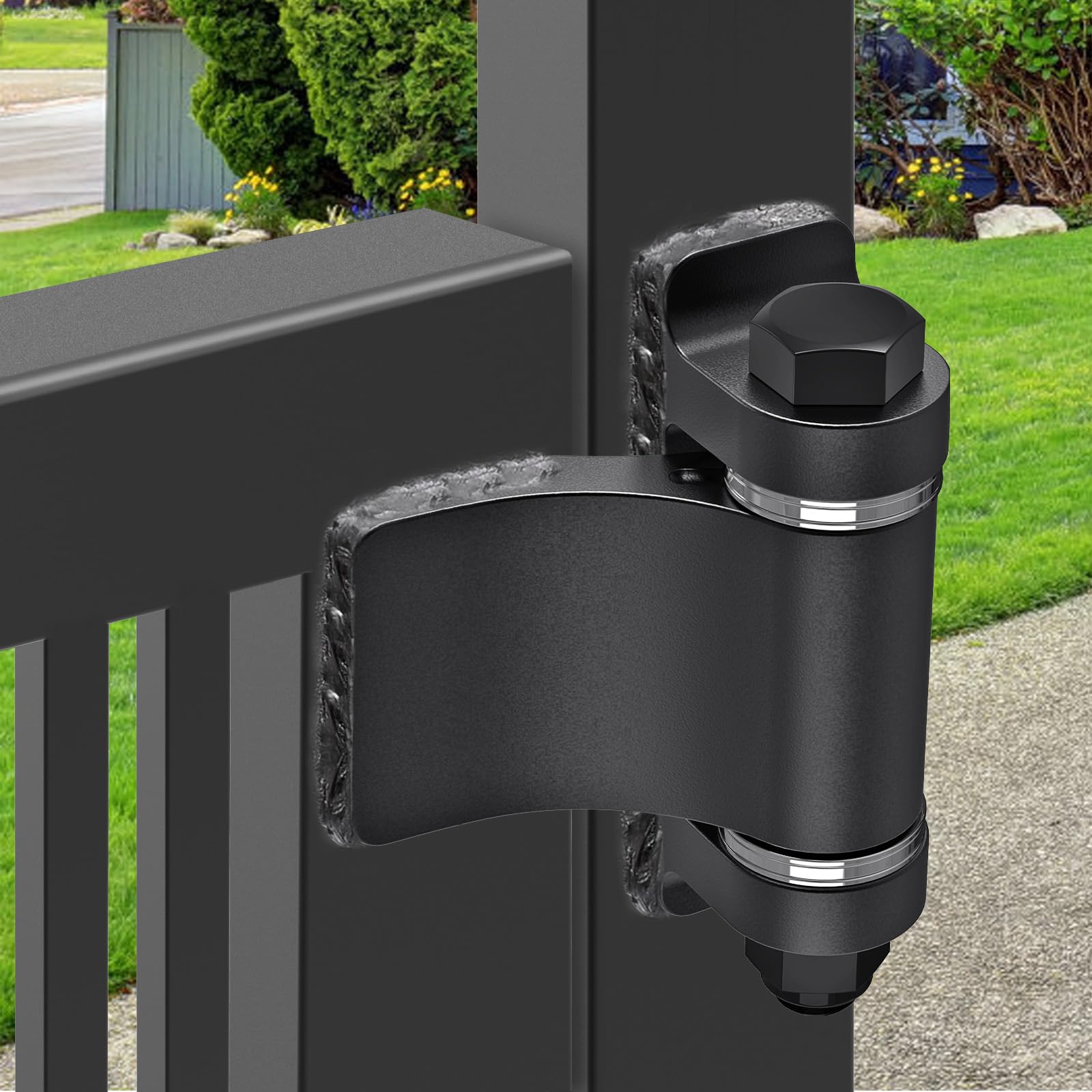 Heavy Duty Weld On Gate Hinges, Steel Hinges with Spacer Bearing & Oxide Coated - Image 2
