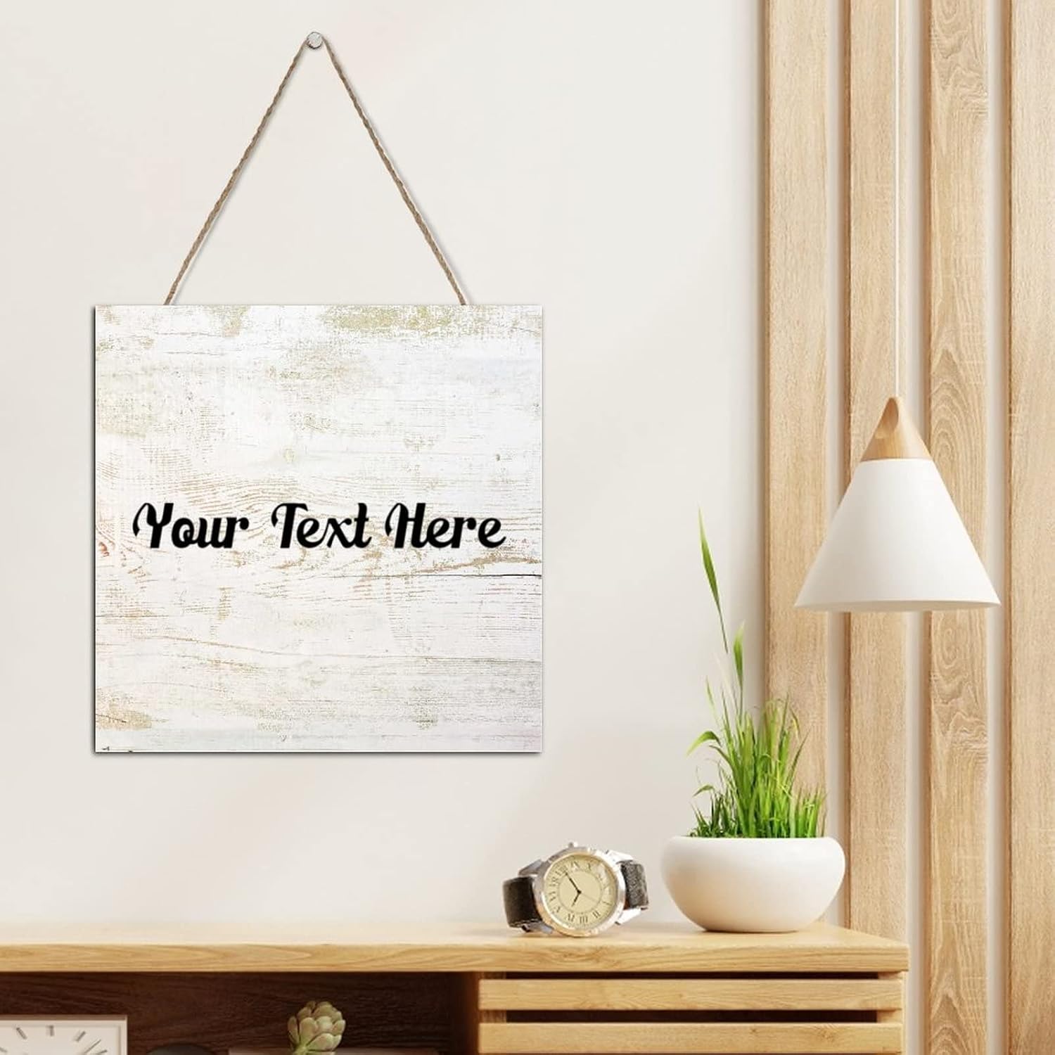 Custom Wood Plaque Personalized Rustic Wall Art Farmhouse Home Décor for Baby's Room Nursery Room Man Cave She Shed Hotel Shop Coffee Bar 12x12 Inch